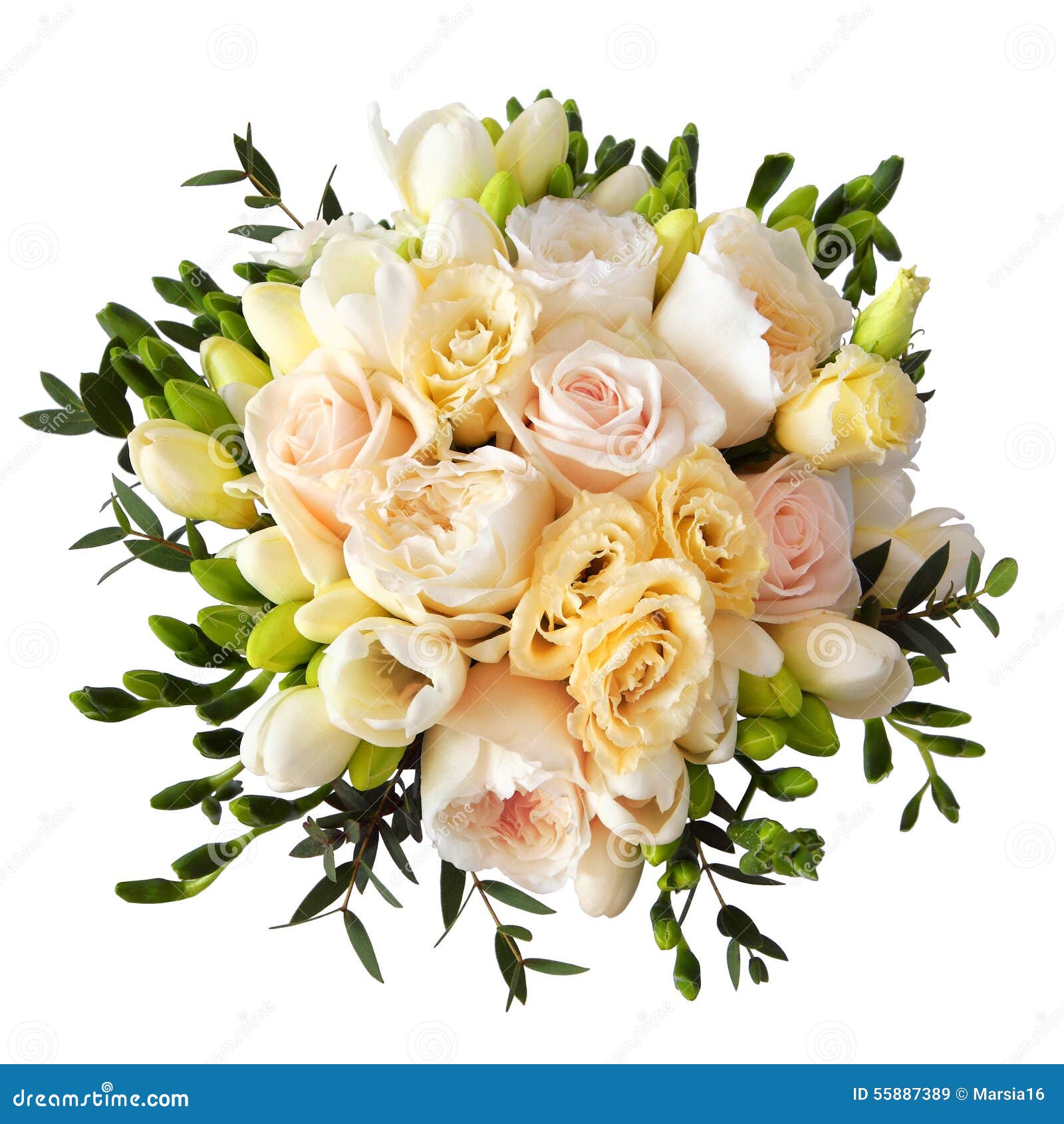 rose flower bouquet for the bride  on white