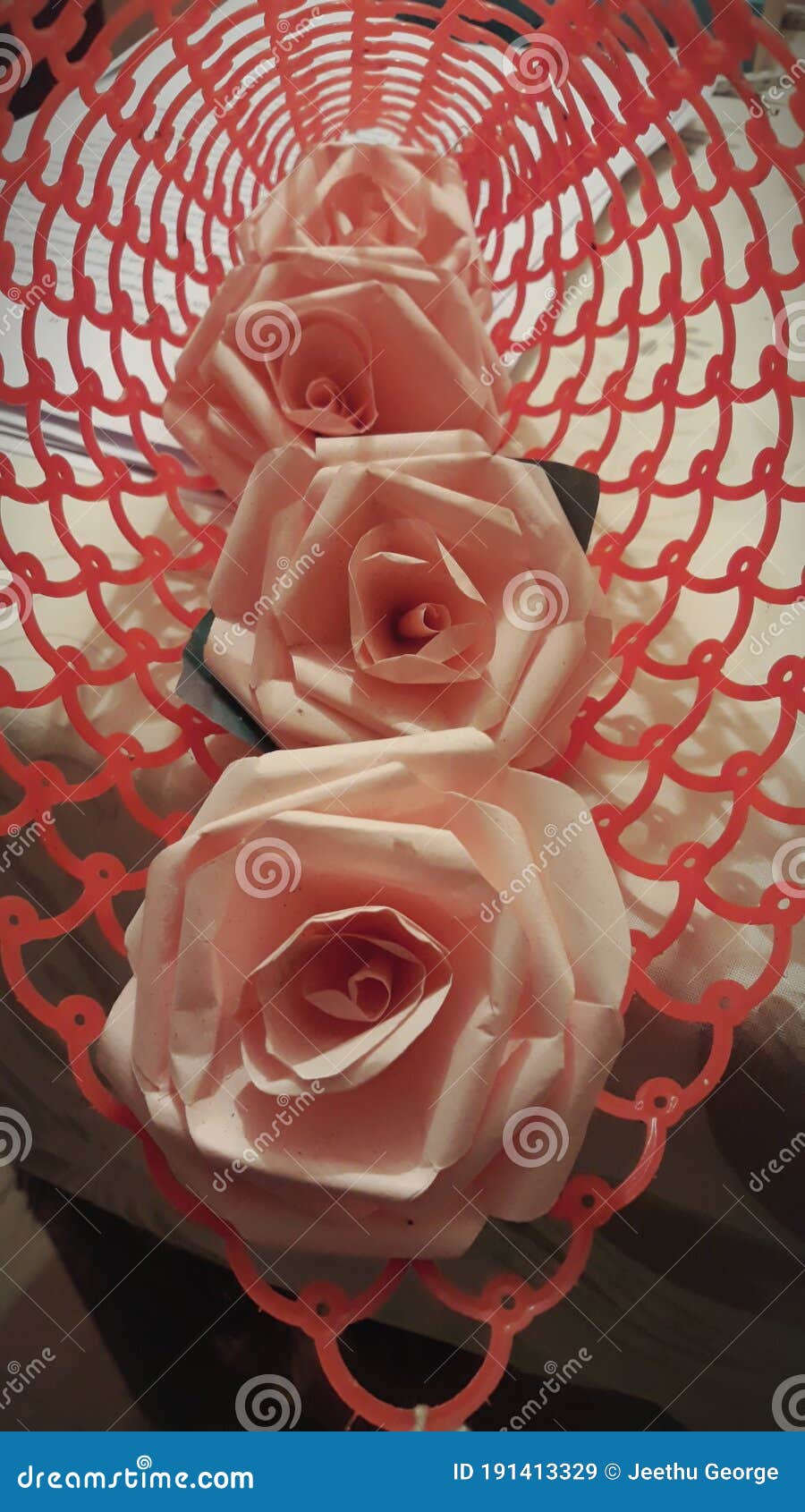 Rose Flower Craft Work Homemade Stock Image Image of rose, flower