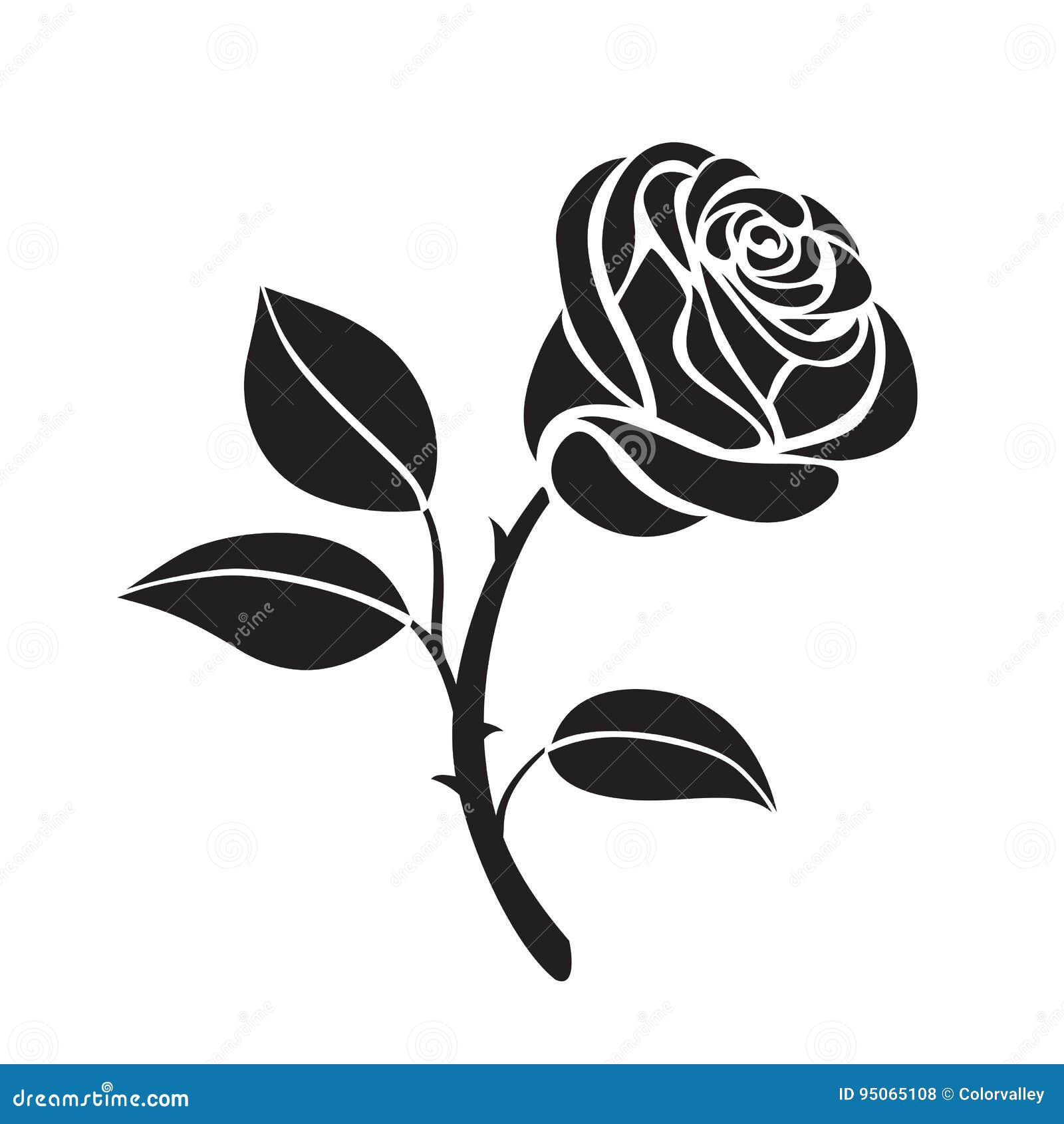 Rose Flower Vector Icon Stock Vector Illustration Of Decorative 95065108