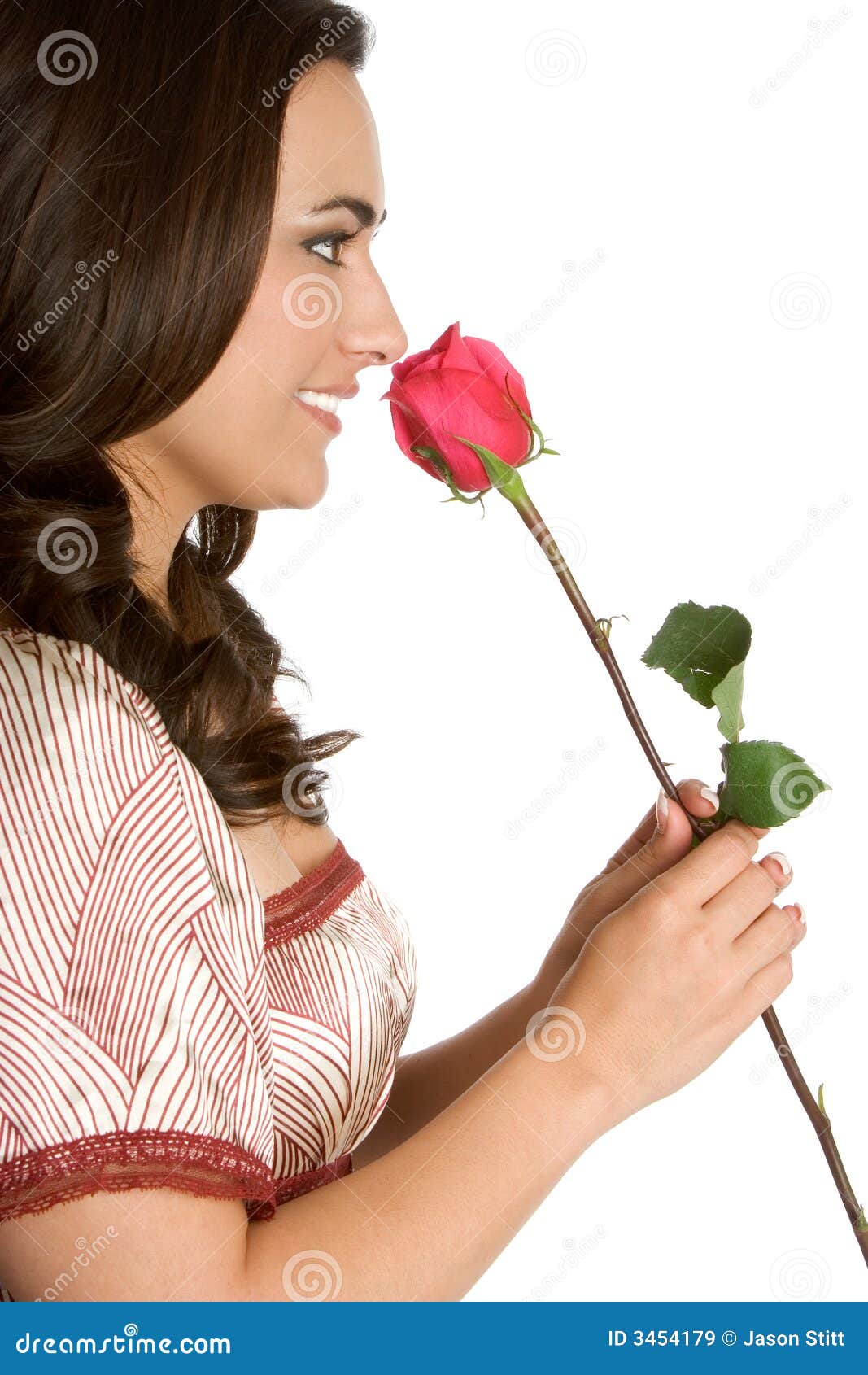 Rose Girl stock image. Image of pretty, young, isolated 3454179