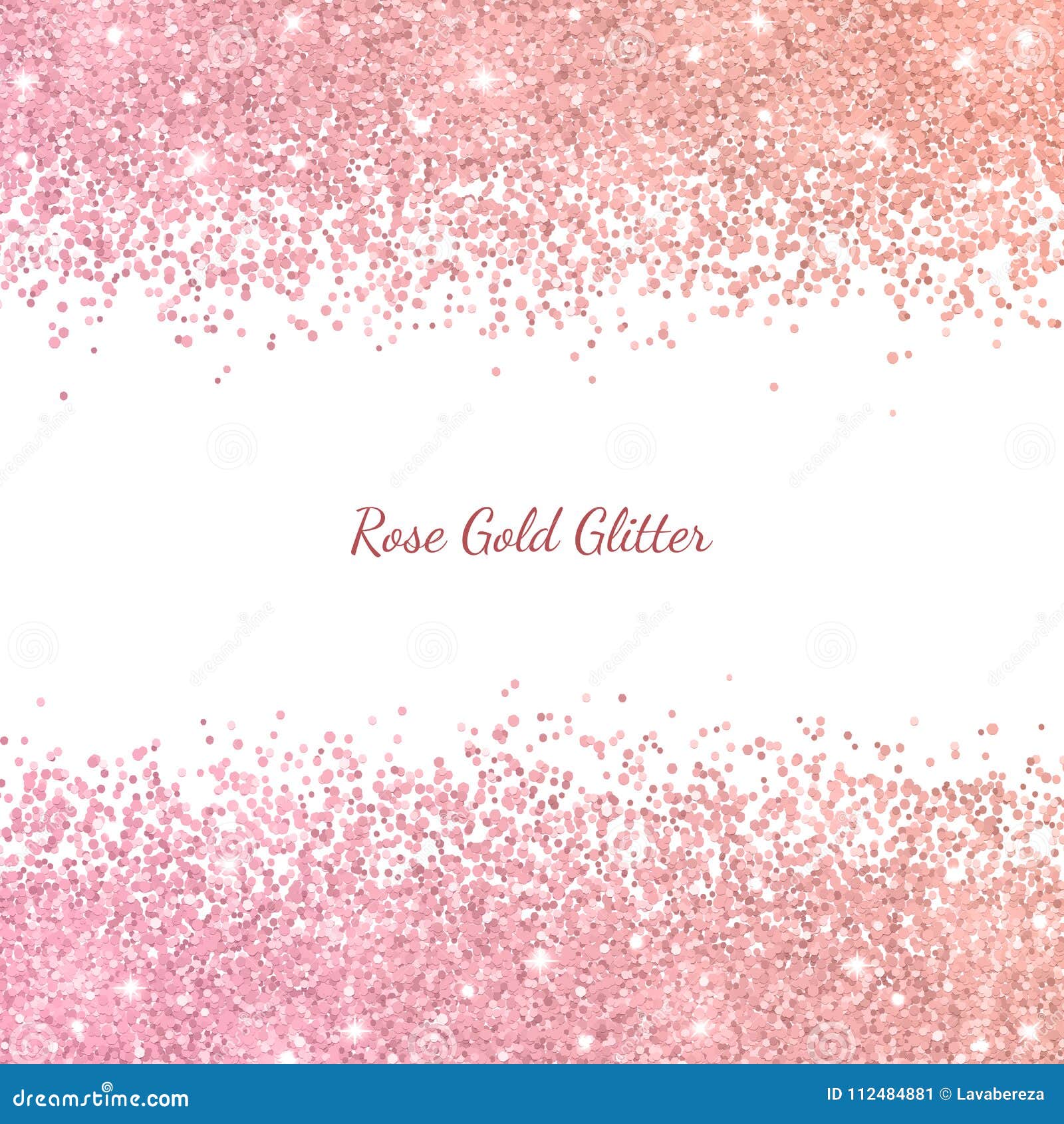 Rose Gold Glitter with Color Effect. Vector Stock Vector - Illustration
