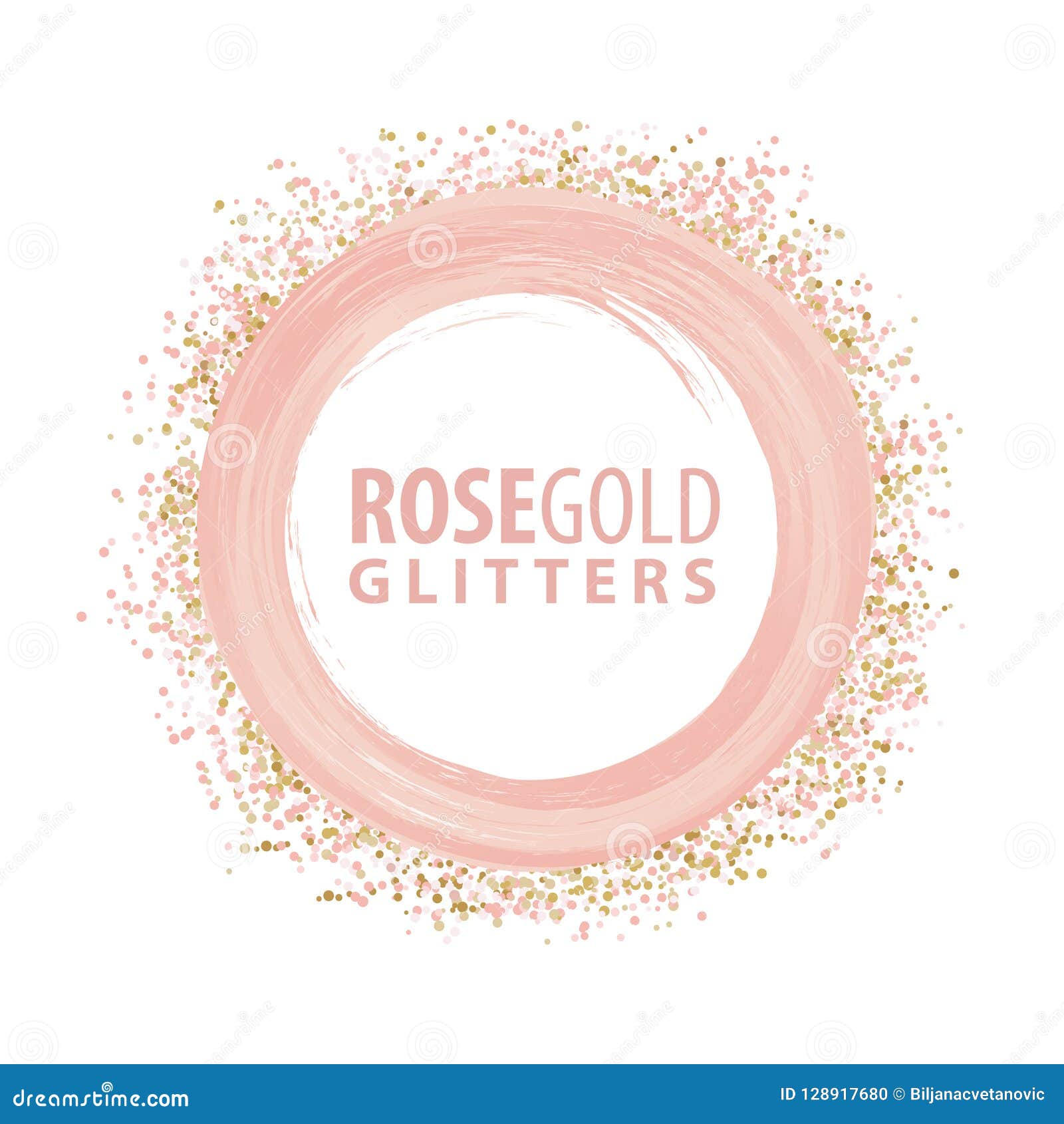 Rose Gold Glitter Clip Art