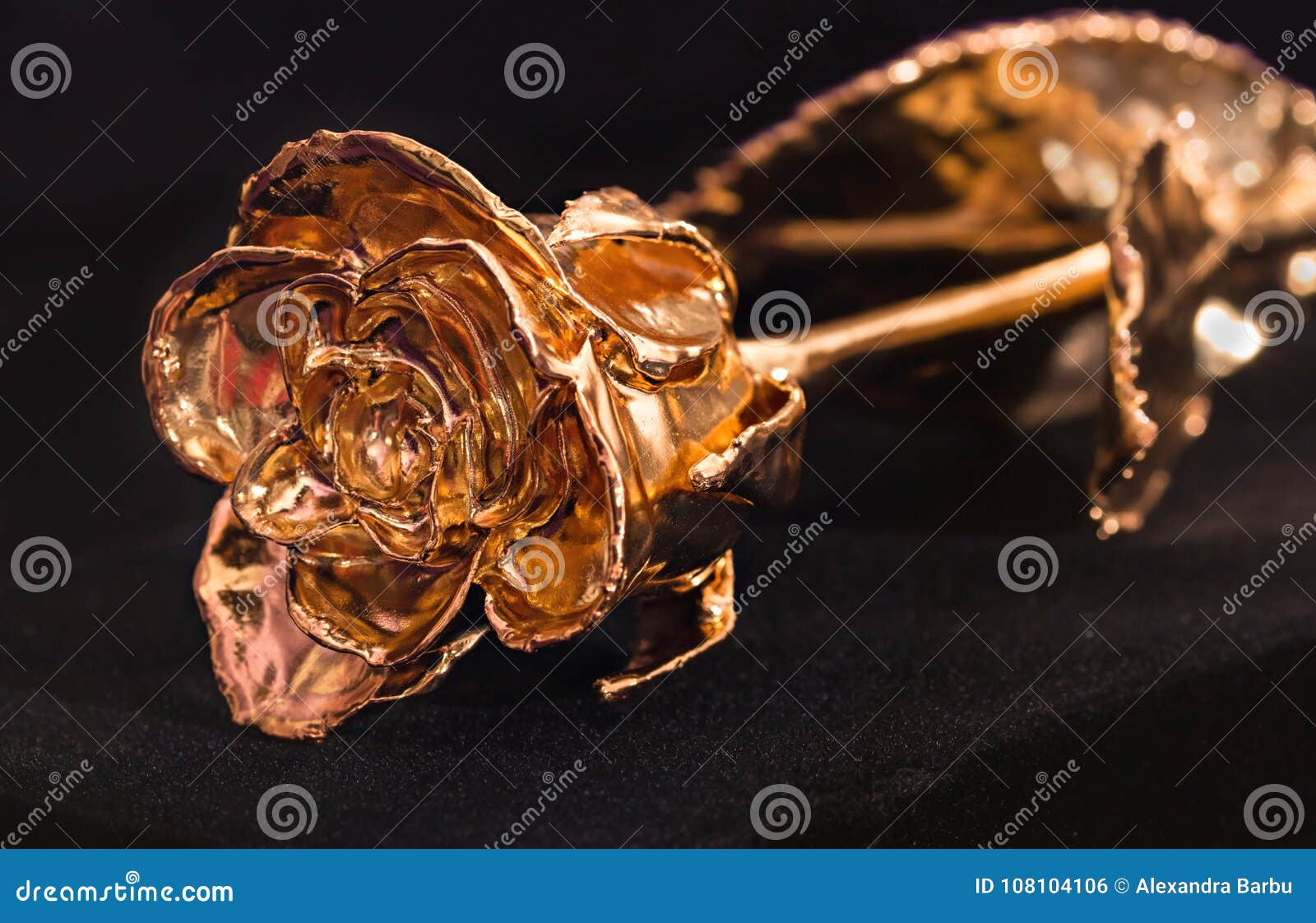 Rose Gold 24k stock photo. Image of leaves, precious 108104106