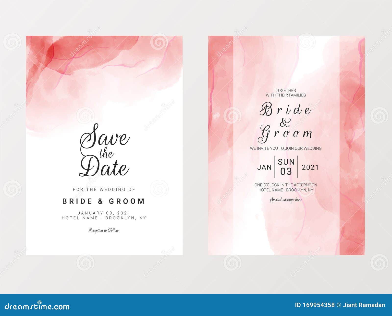 Rose Gold Liquid Wedding Invitation Card Template Set. Abstract Background  Save the Date, Invitation, Greeting Card, Cover Stock Vector - Illustration  of grunge, cover: 169954358