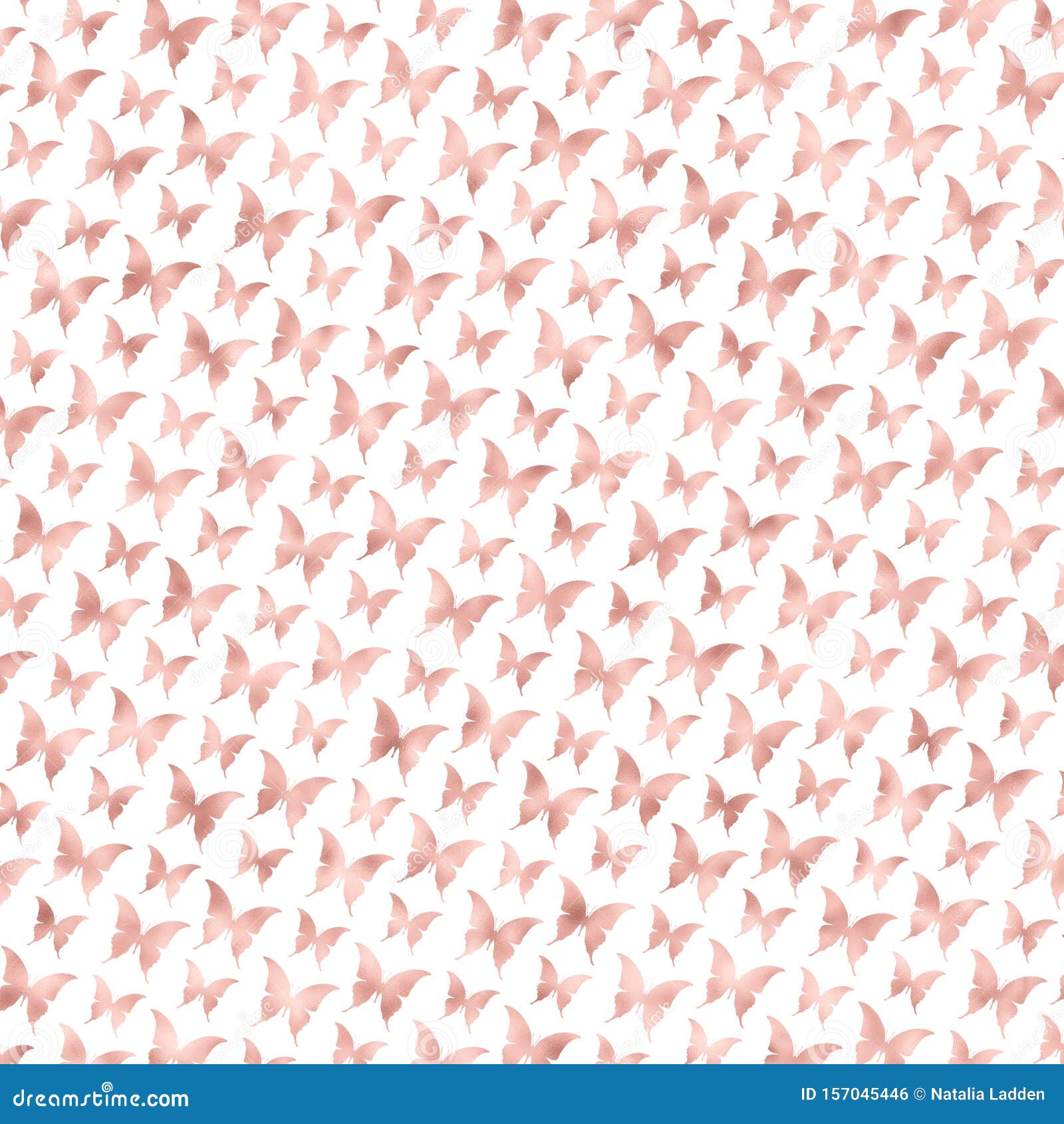 Download Rose Gold Pattern Repeating Butterflies Wallpaper ...