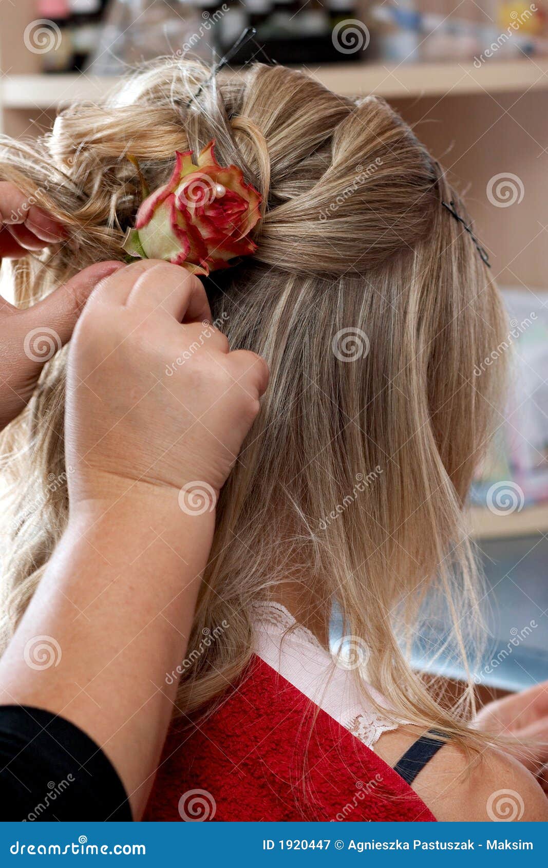 Rose In Hair Picture. Image 1920447