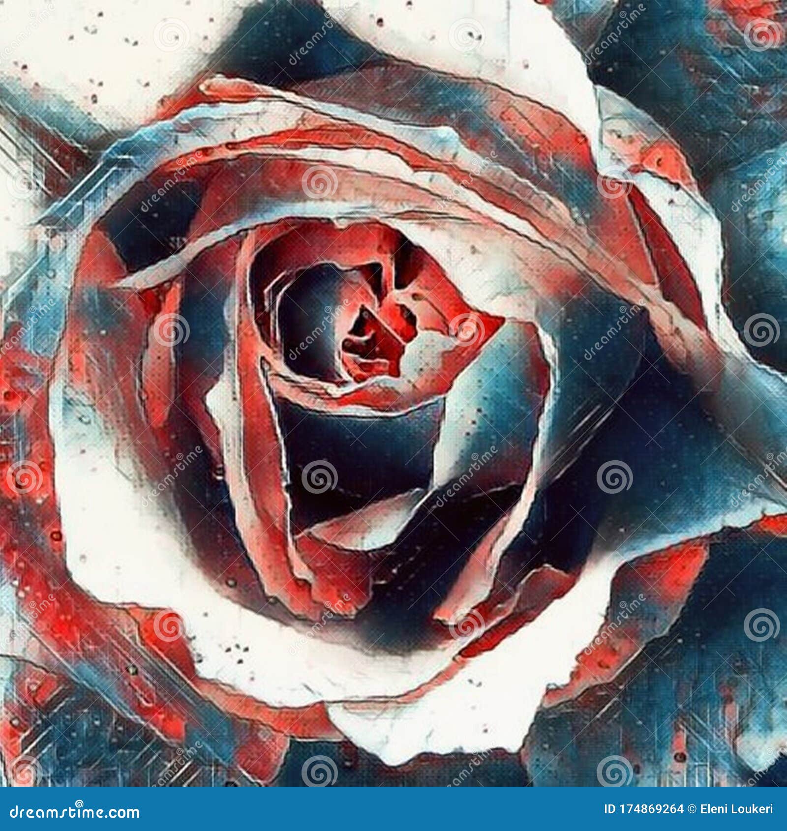 ROSE ILLUSTRATION stock illustration. Illustration of digital 174869264