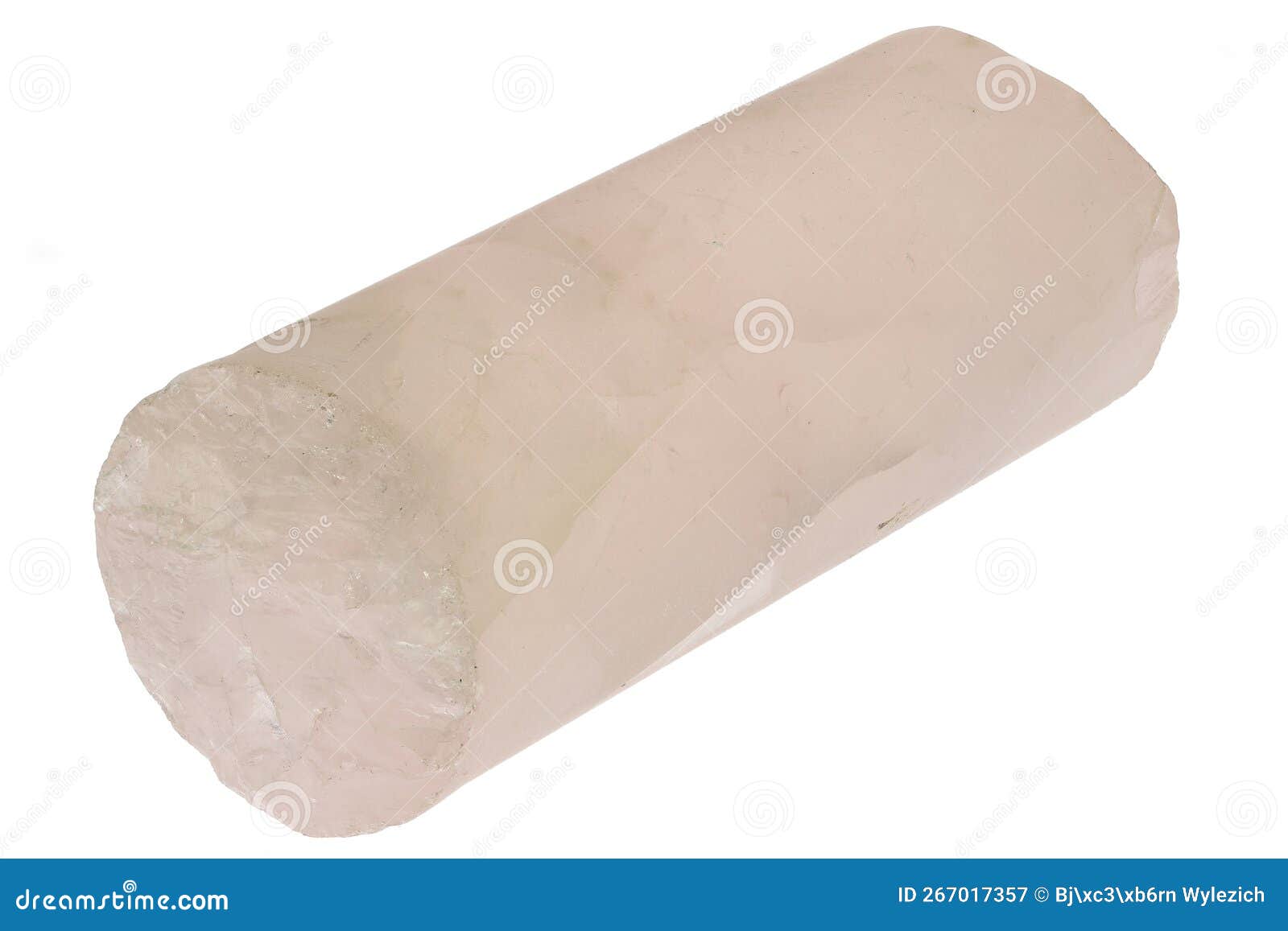 Rose quartz drill core stock image. Image of mineral 267017357