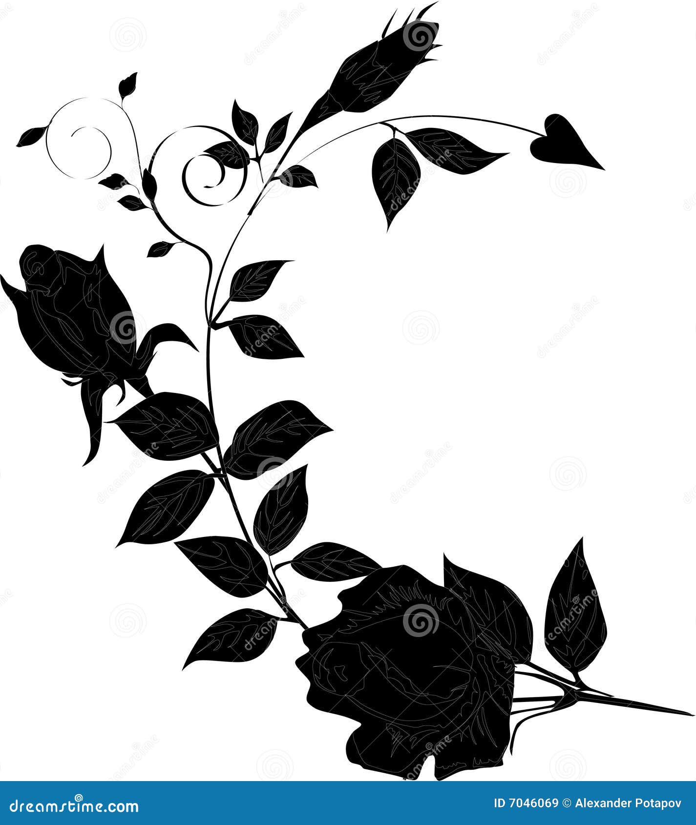 rose clipart silhouette - photo #50