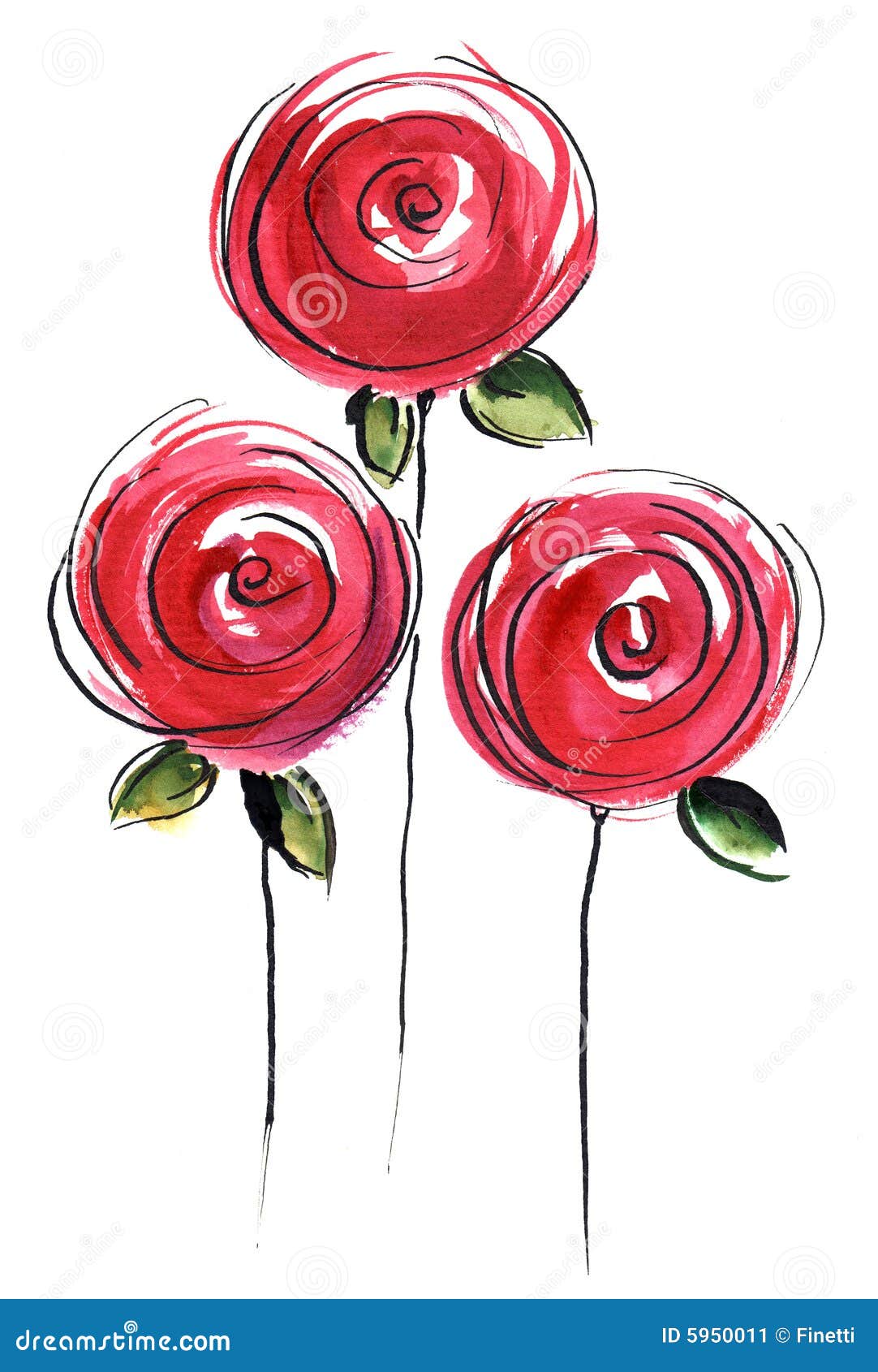 Rose stilizzate illustrazione di stock. Illustrazione di nave - 5950011