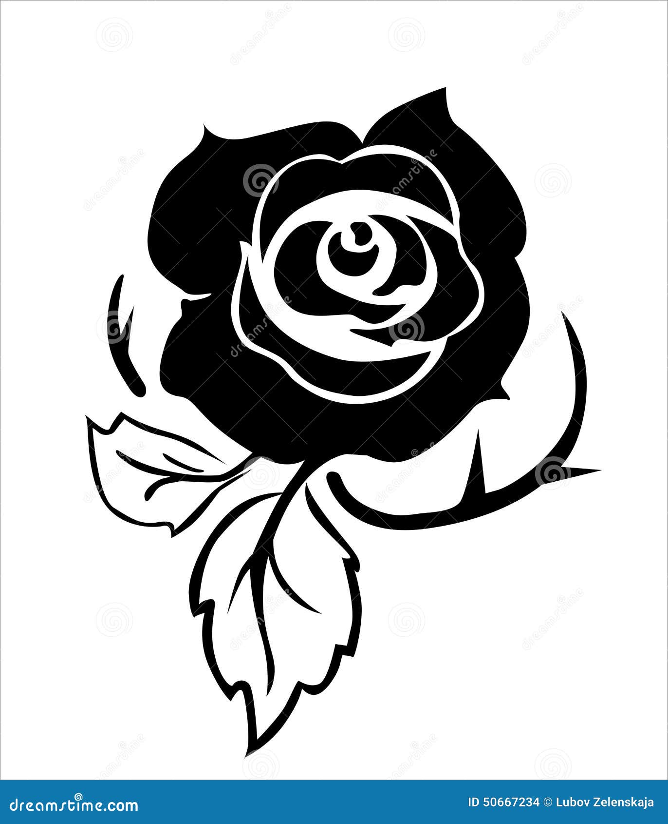 Rose tattoo stock vector. Illustration of ornate, gothic - 50667234