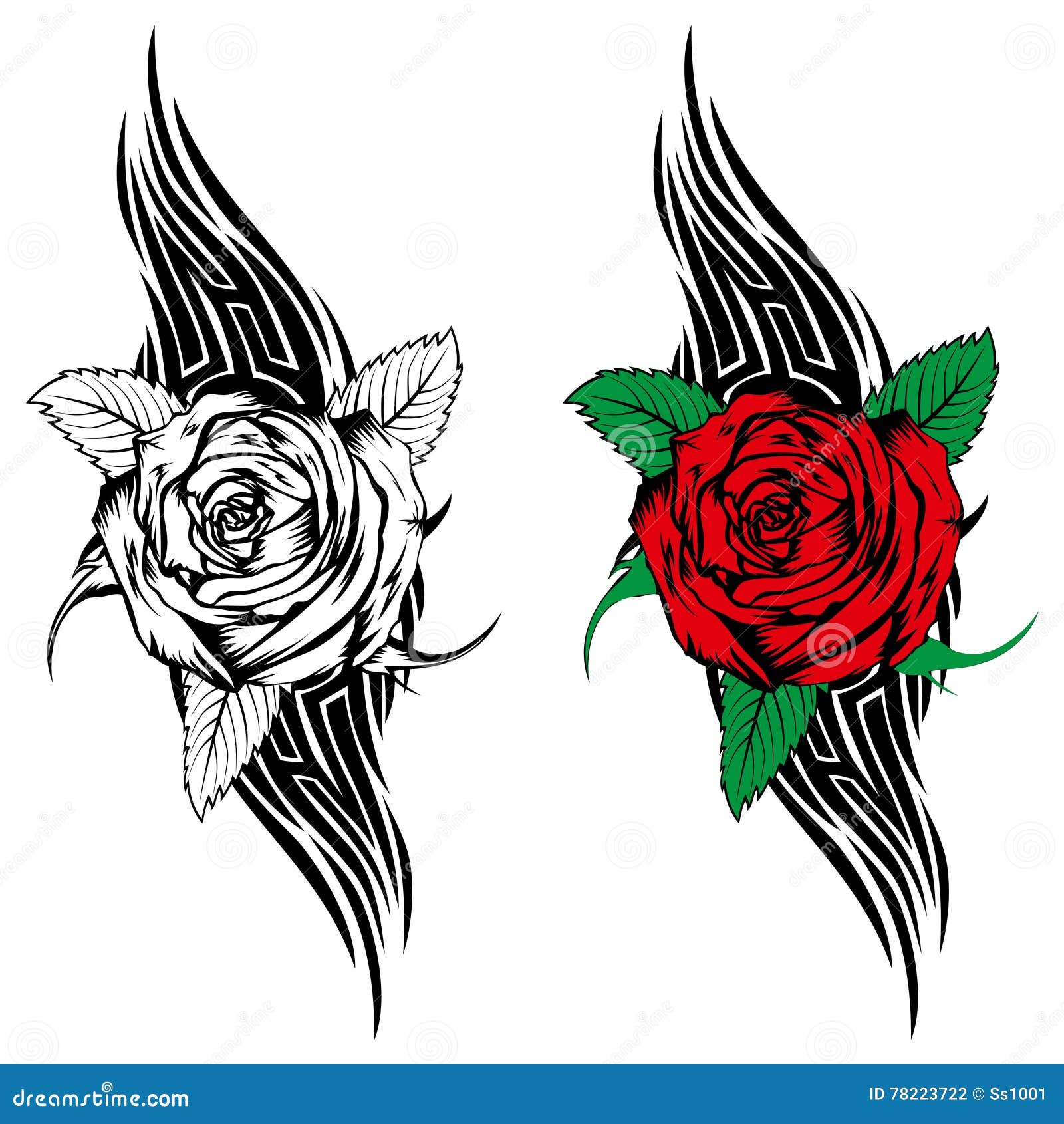 Tribal Rose Drawing