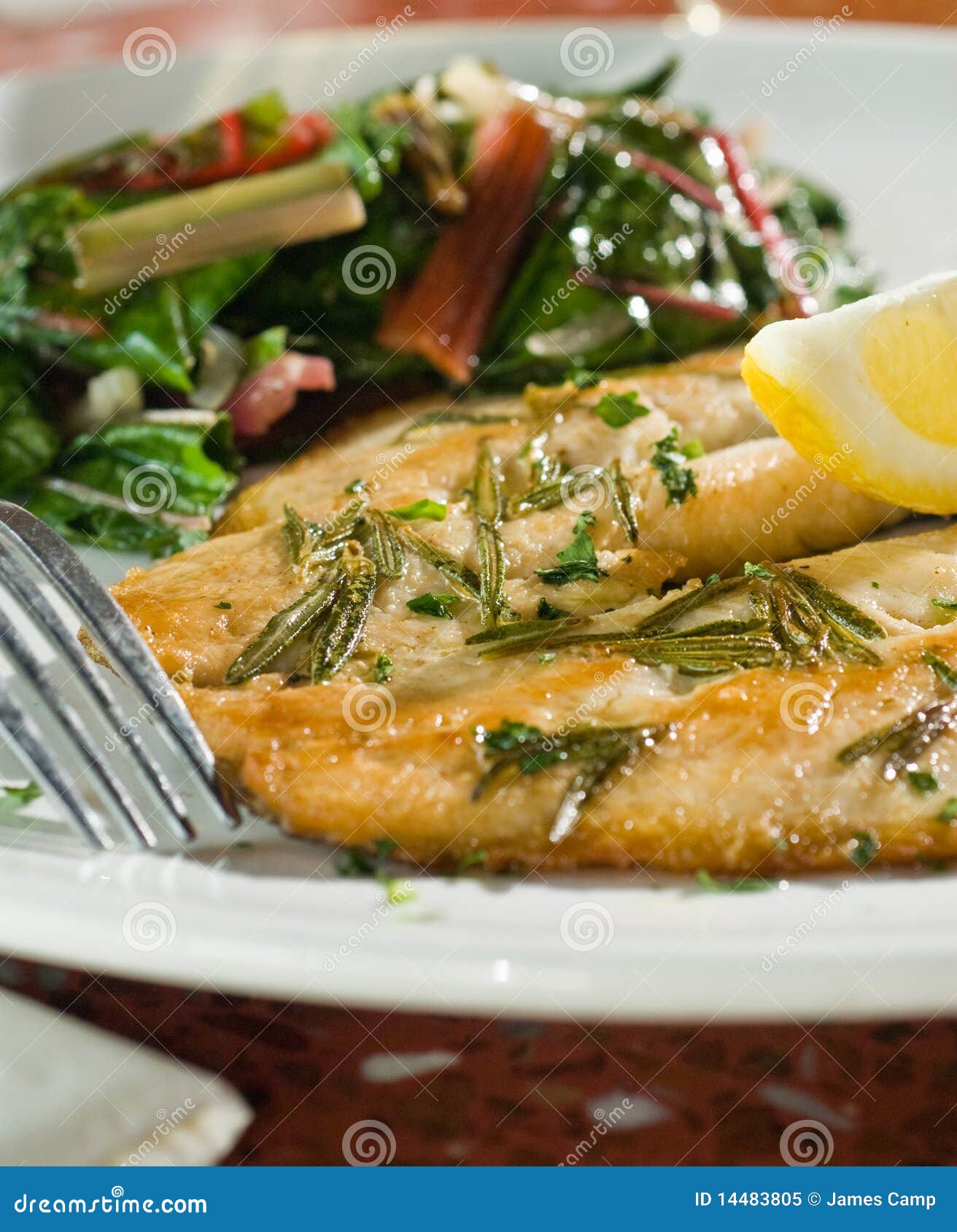 Rosemary grilled fish stock image. Image of green, vertical 14483805