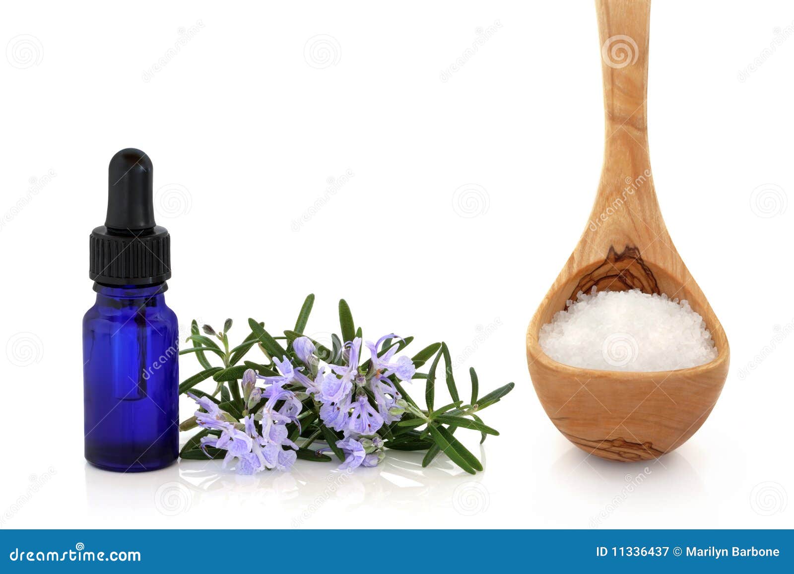 Rosemary Herb and Sea Salt stock image. Image of aromatic 11336437