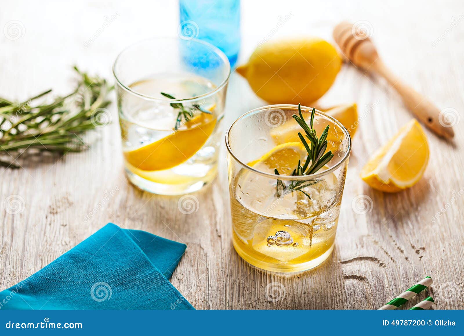 Rosemary Lemonade Summer Cocktail Drink Stock Photo Image of summer