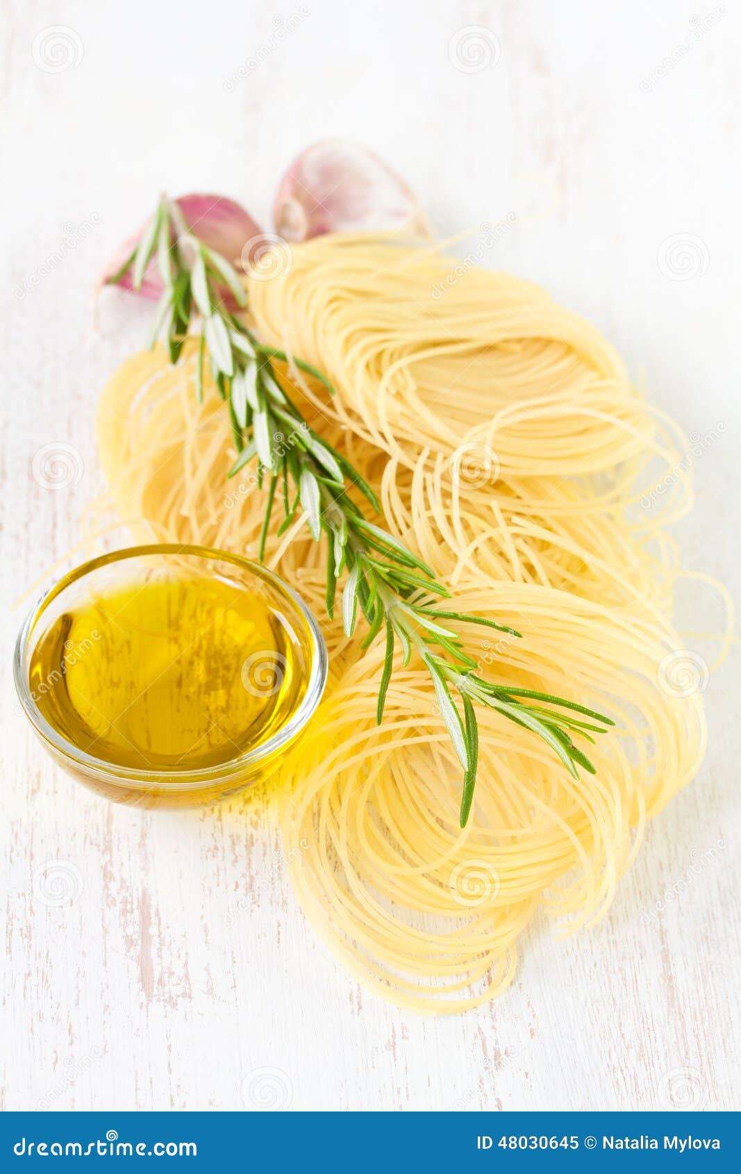 Rosemary with pasta stock image. Image of unhealthy, italian 48030645