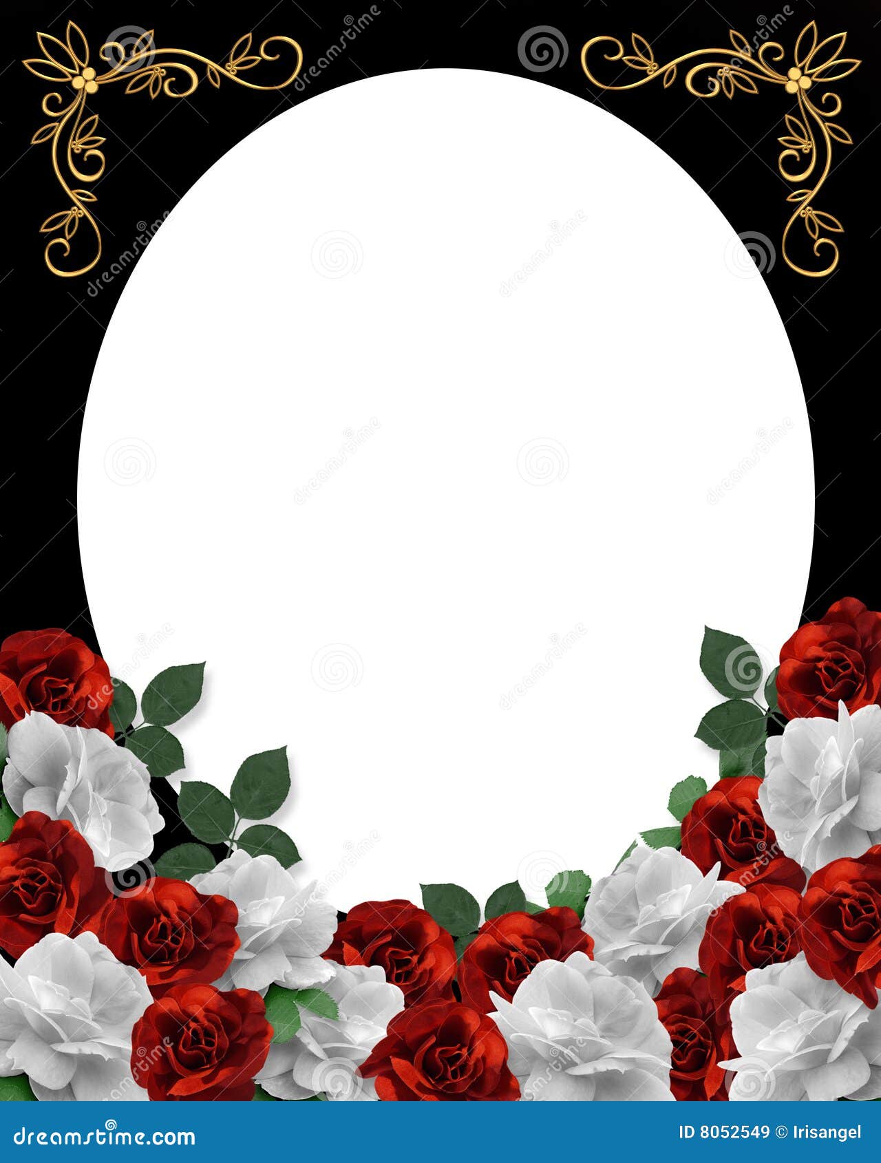 Roses Border Frame stock illustration. Image of detail - 8052549
