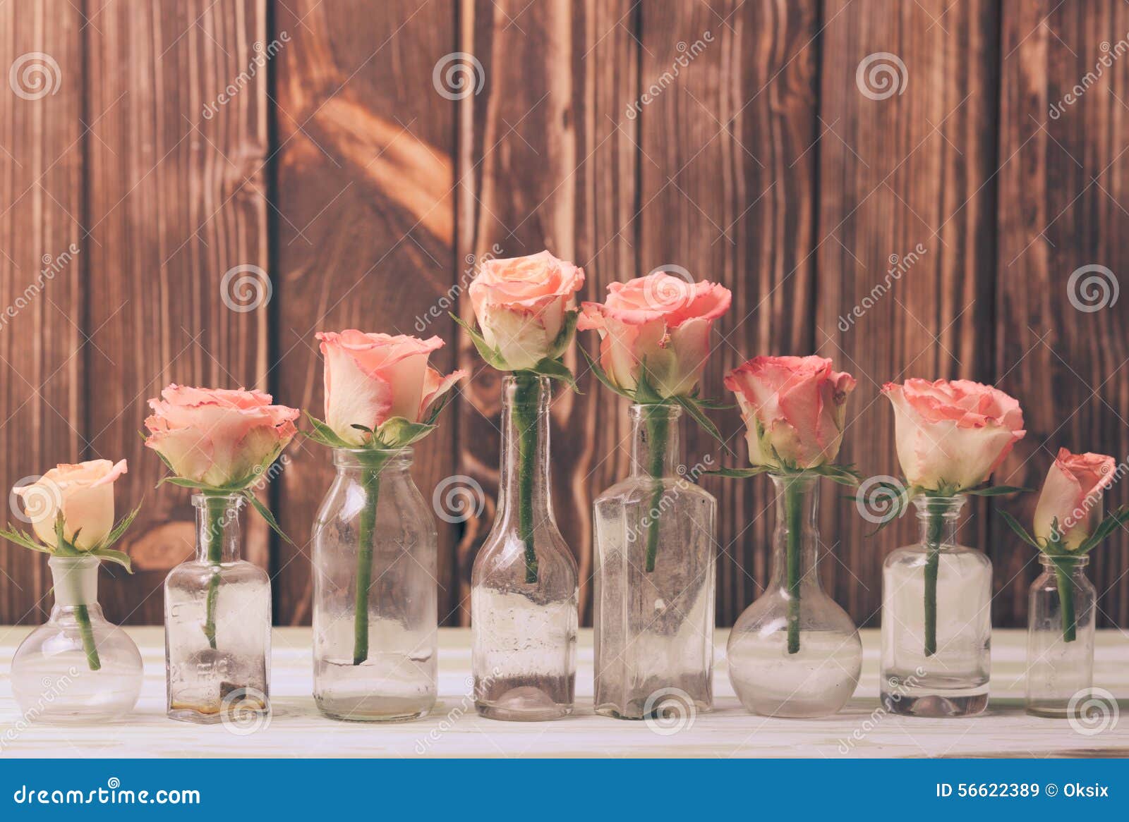 Roses in bottles stock image. Image of essential, fresh 56622389
