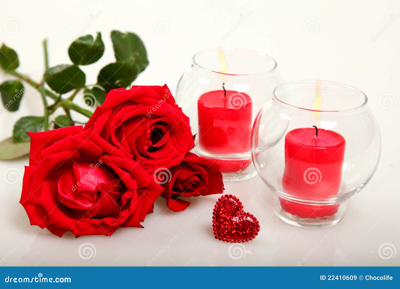 Roses and candles stock image. Image of romantic, date 22410609