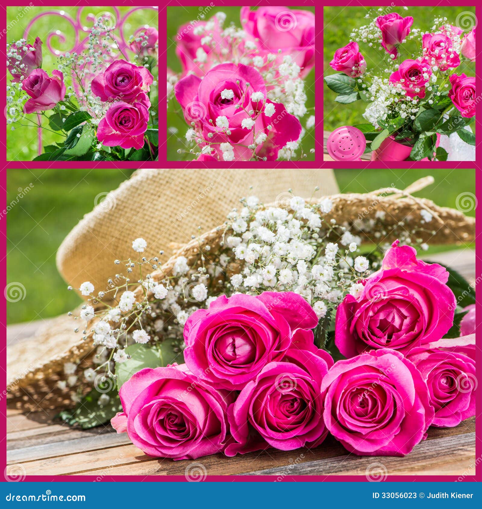 Roses collage stock image. Image of gypsophila, petals 33056023