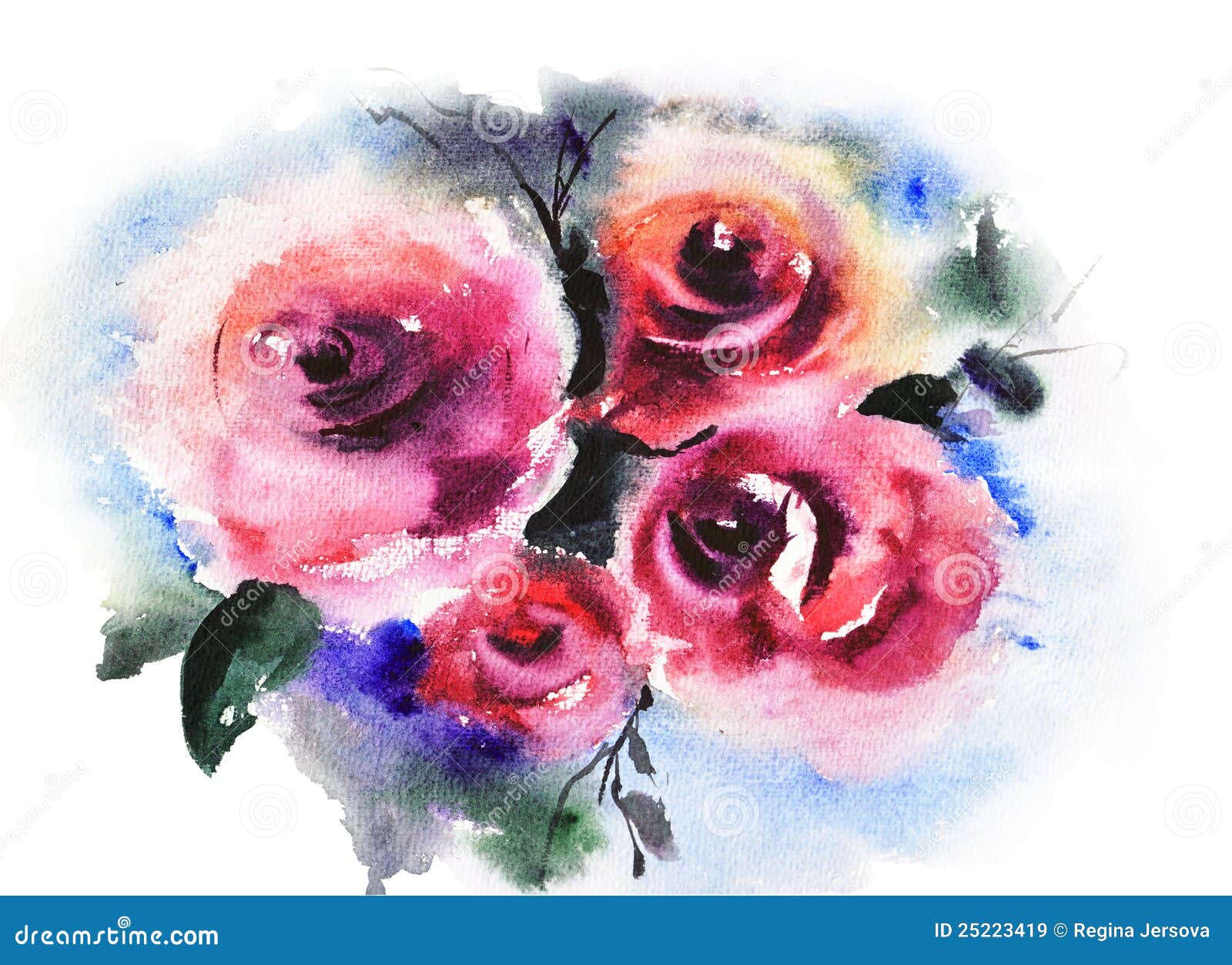 Roses flowers stock illustration. Illustration of wallpaper - 25223419