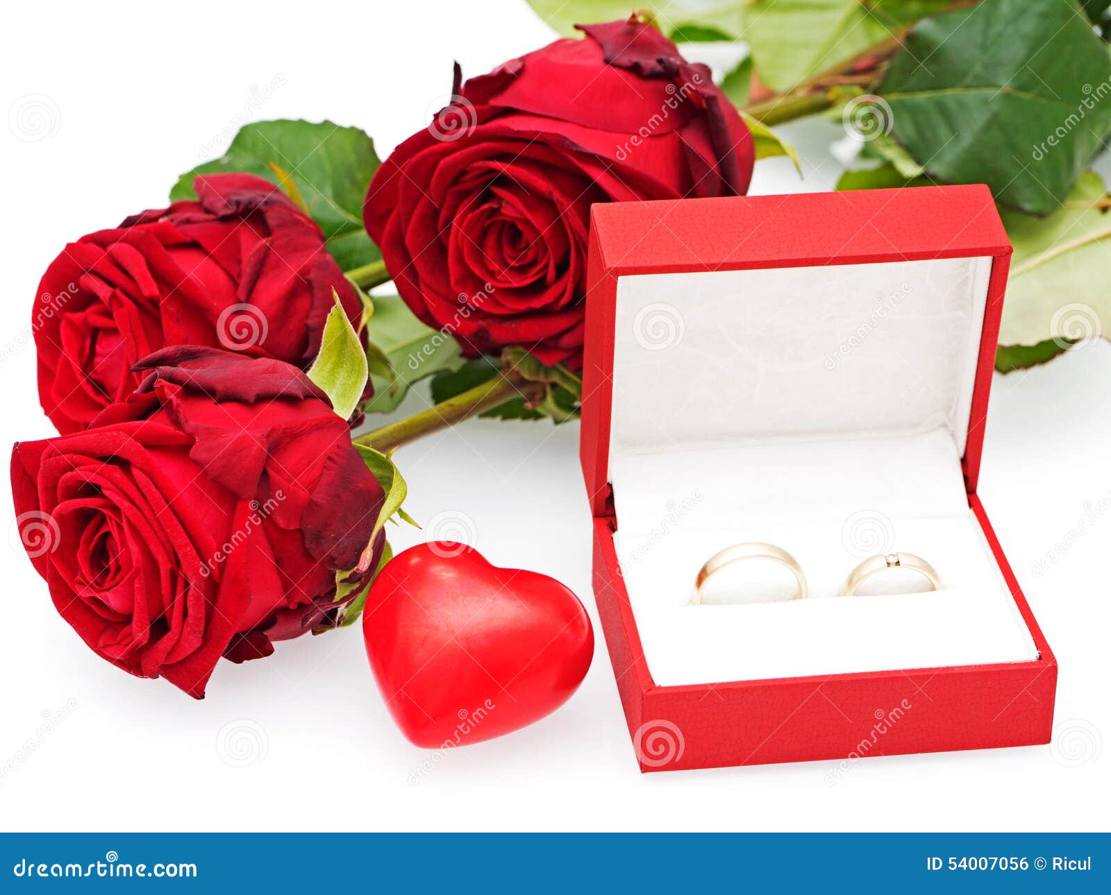 Roses with Hearts and Wedding Rings Stock Photo - Image of office ...