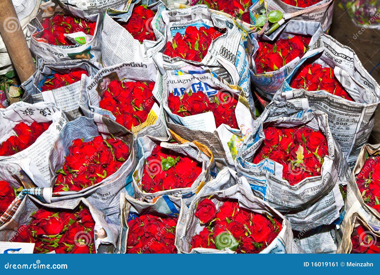 Roses Offered at the Flower Market Stock Image Image of bundle, sales 16019161