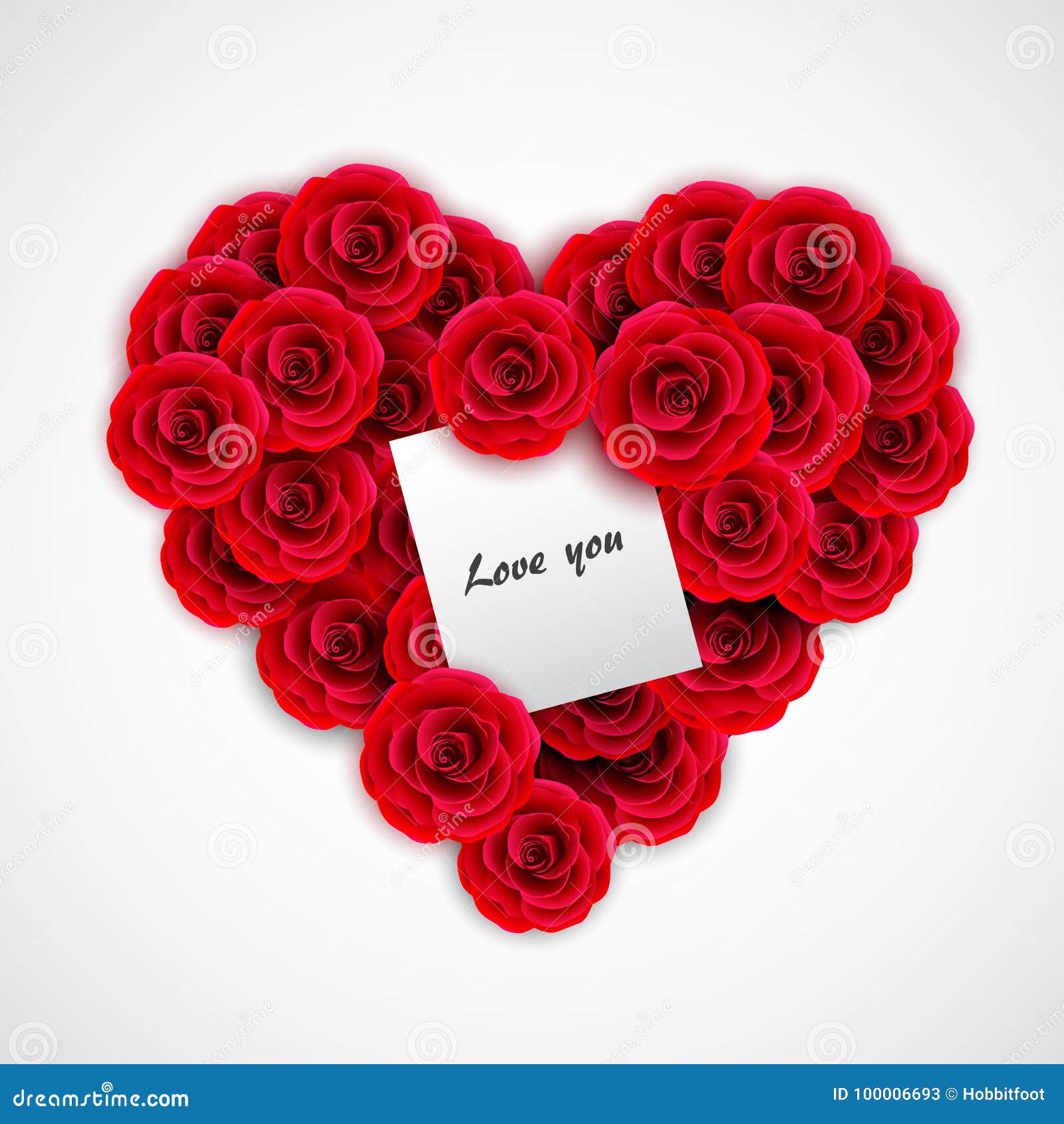Super bright colorées de fleurs en forme de coeur & roses mariage carte de voeux