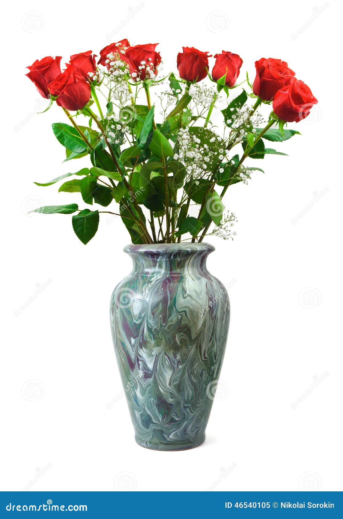 Roses in vase stock image. Image of celebration, gift 46540105