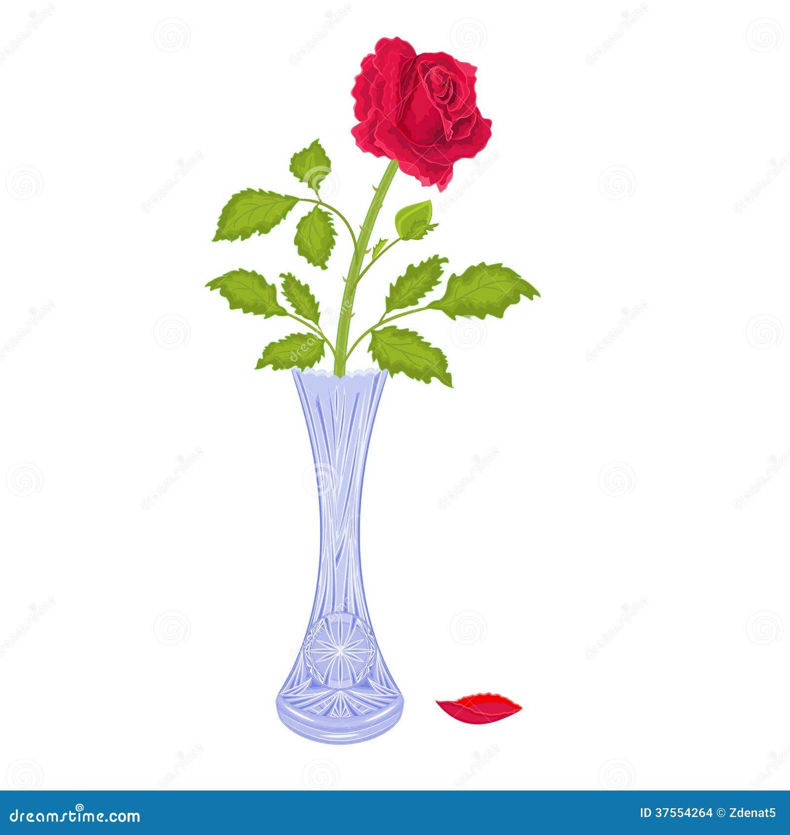 Roses in a vase stock vector. Illustration of cool, pattern 37554264