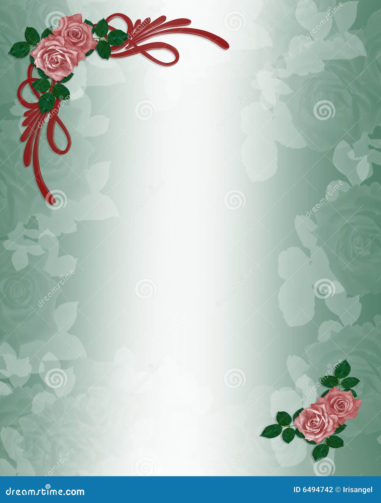 Roses Wedding Or Party Invitation Stock Illustration Illustration