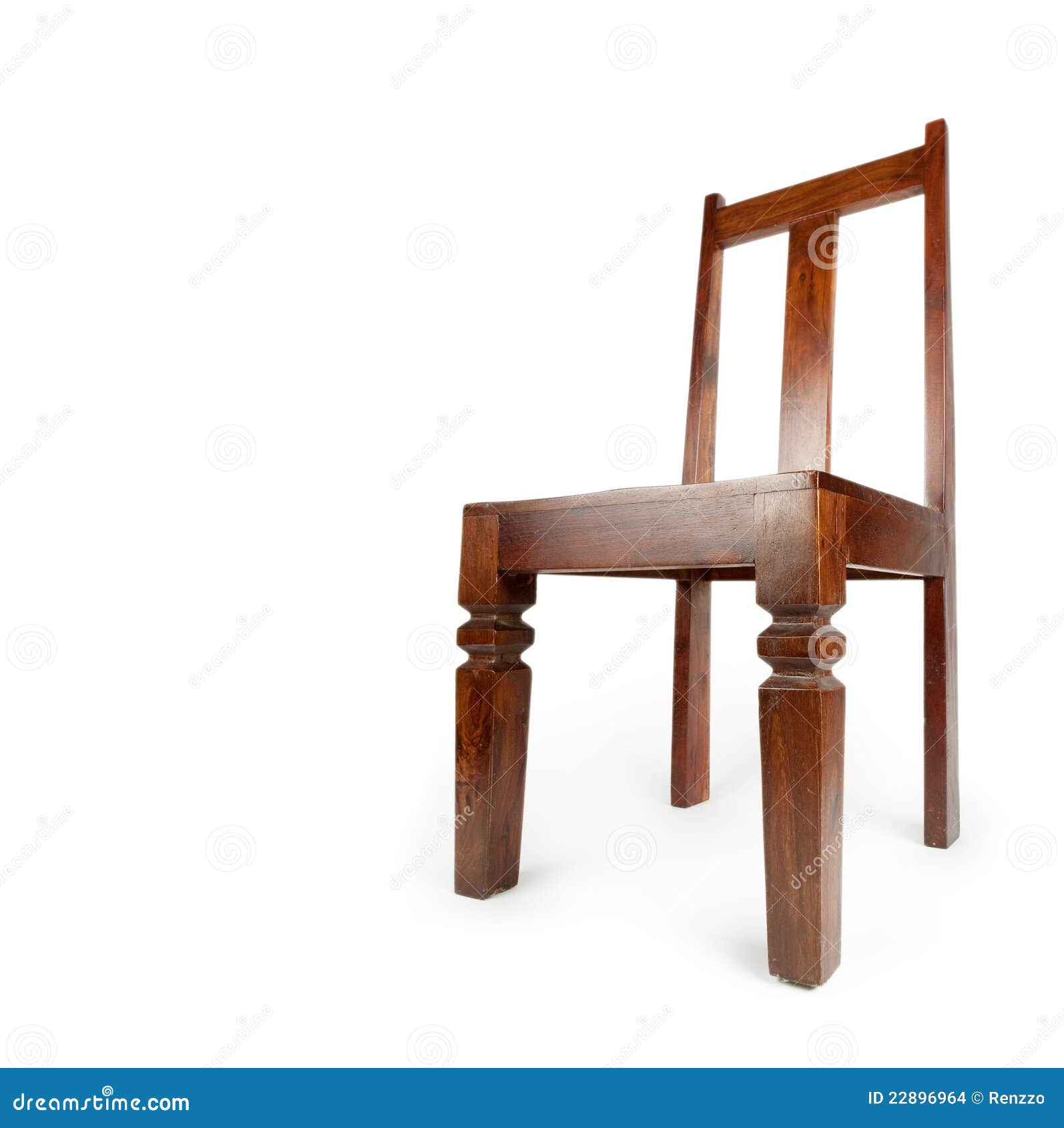 rosewood chair ,  on white.