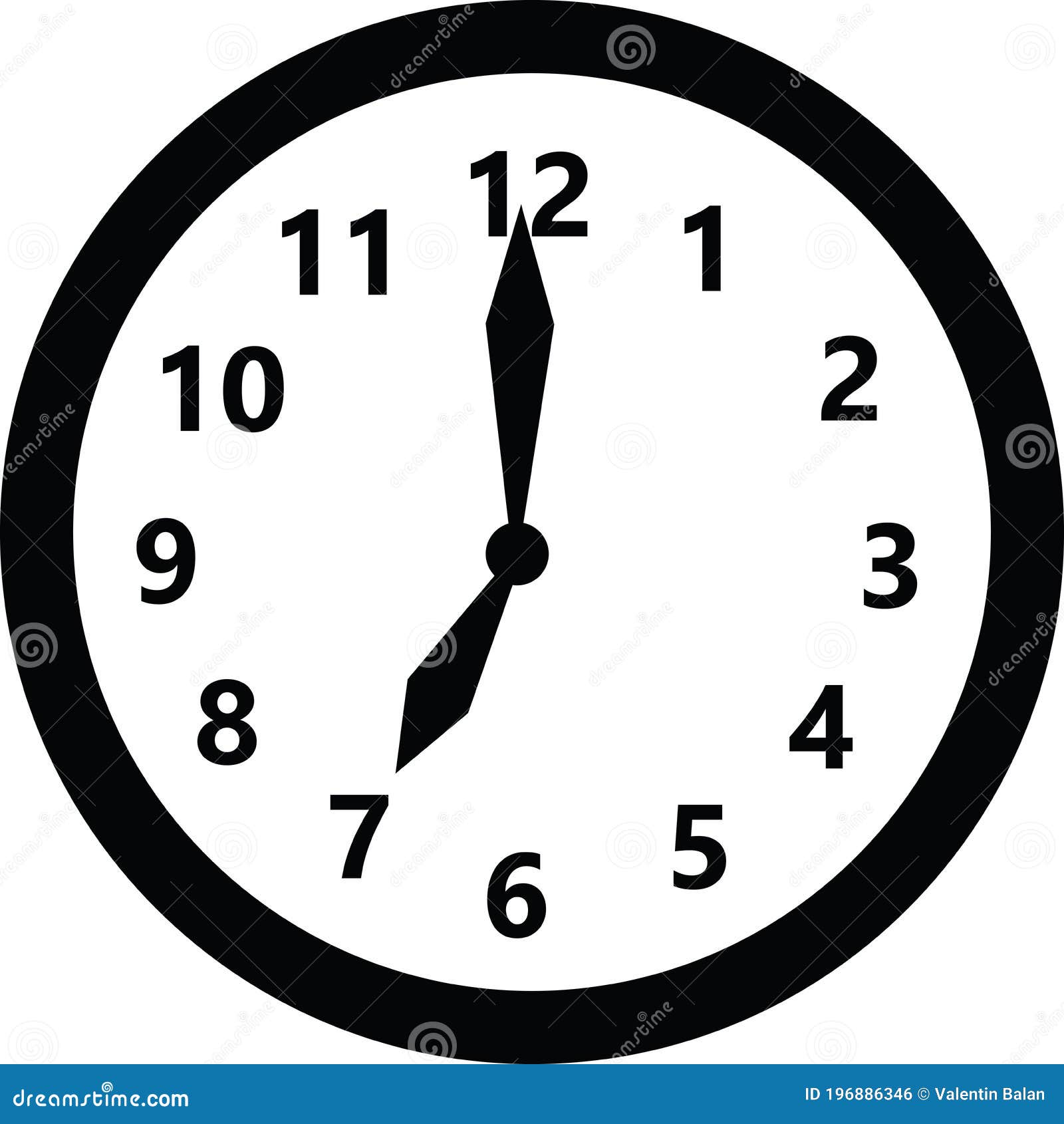 Vetores de Uma Cara De Relógio Simples Que Mostra Apenas 0 Horas e