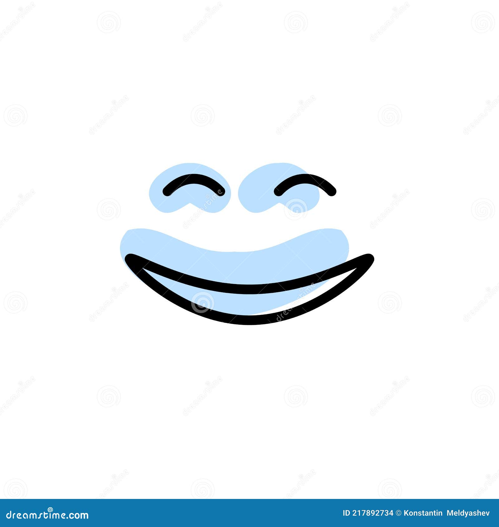 Rosto Sorridente Com Olhos Sorridentes Com ícone Do Vetor De Sombra De Cor  No Conjunto De Emoções Ilustração do Vetor - Ilustração de riso, marca:  217892734