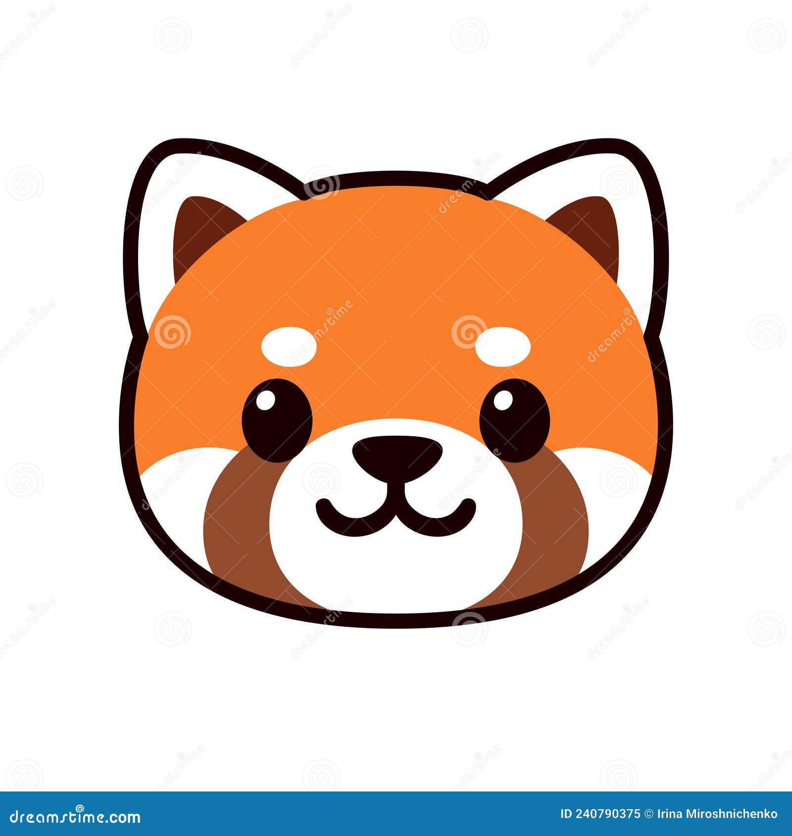 Desenho Animado Panda Com O Rosto Sobre O Cinza Ilustração Stock -  Ilustração de etiqueta, cartoon: 255582823