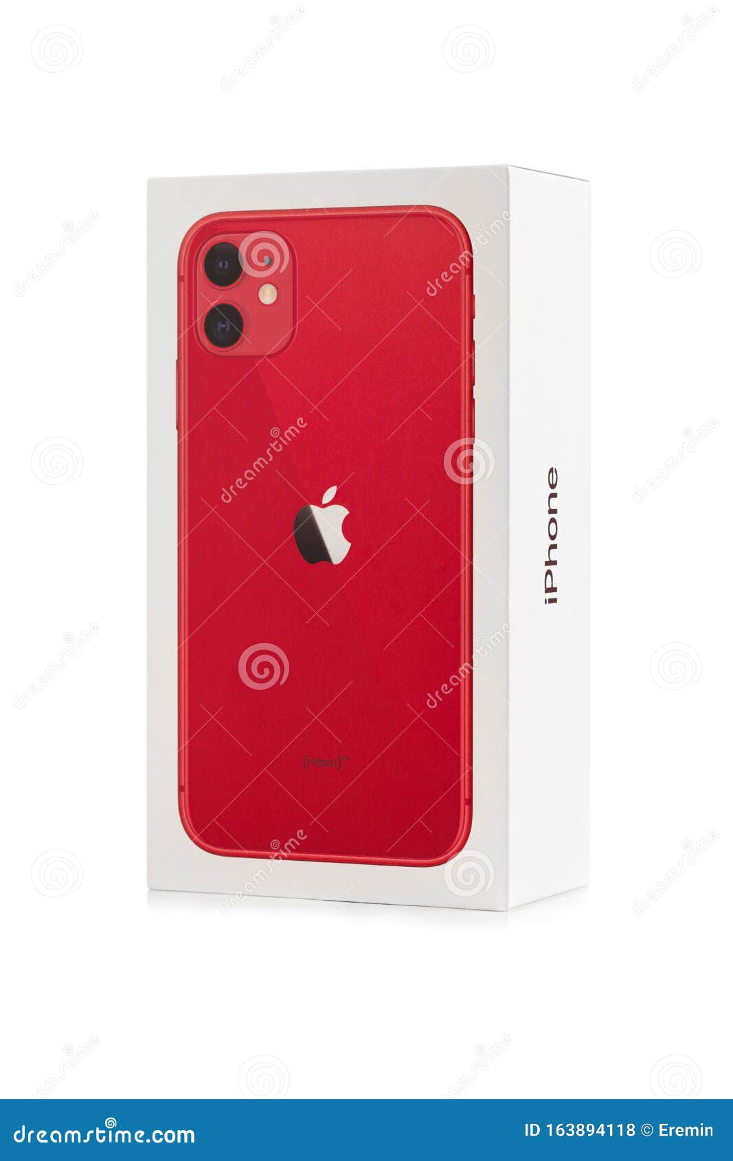 Apple IPhone 11 PRODUCT RED on a White Background. Editorial Stock Photo -  Image of cellular, luxury: 163894118
