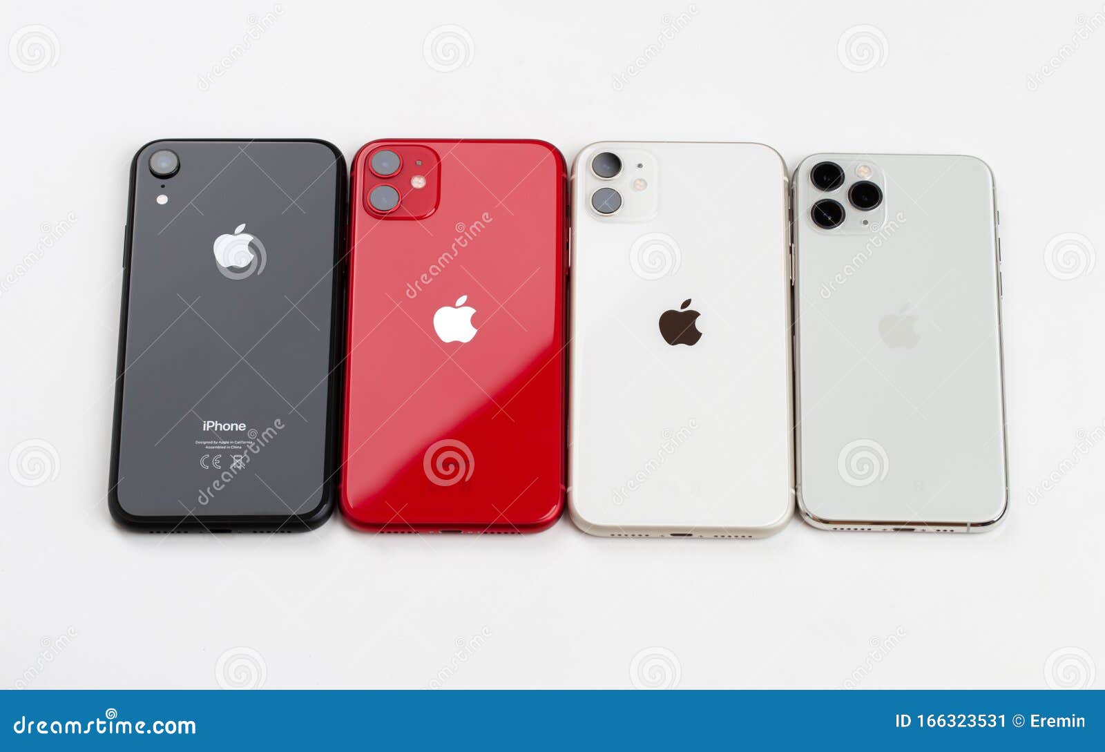 Apple Iphone 11 Red Iphone 11 Pro Silver Iphone 11 Silver And Apple Iphone Xr Black Editorial Photo Image Of Isolate Headset