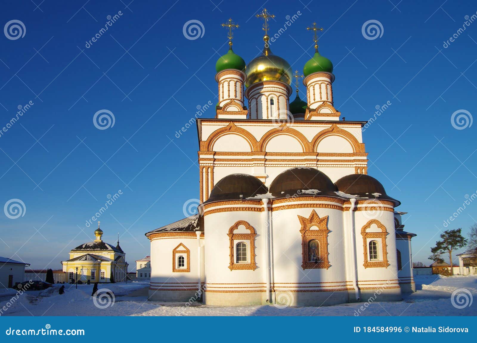 rostov, russia - january, 2017: holy trinity saint serguius varnickiy monastery in rostov