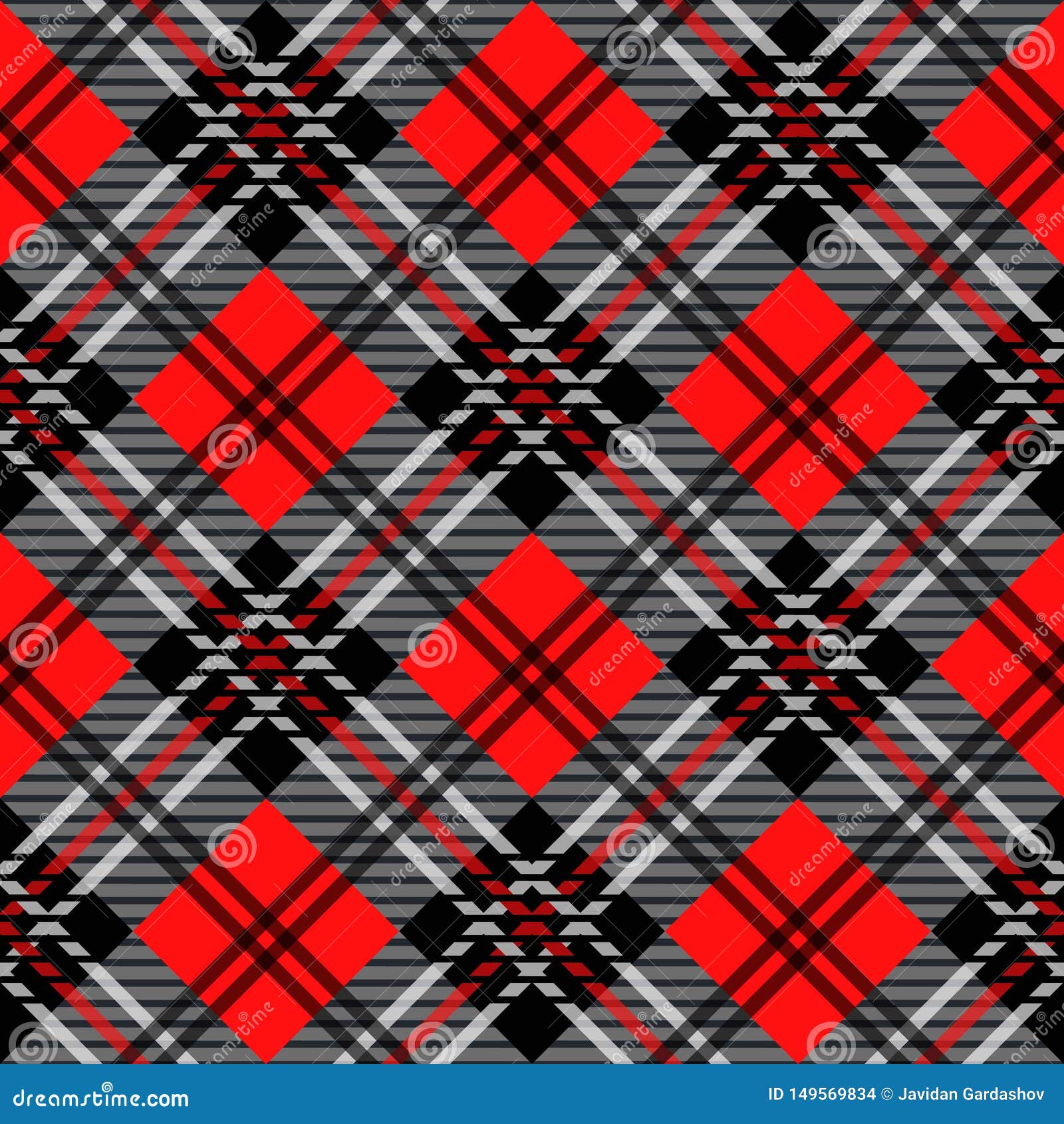 rot schwarz Wandbehang Schottisches Kilt-Muster Tagesdecke Waschbar