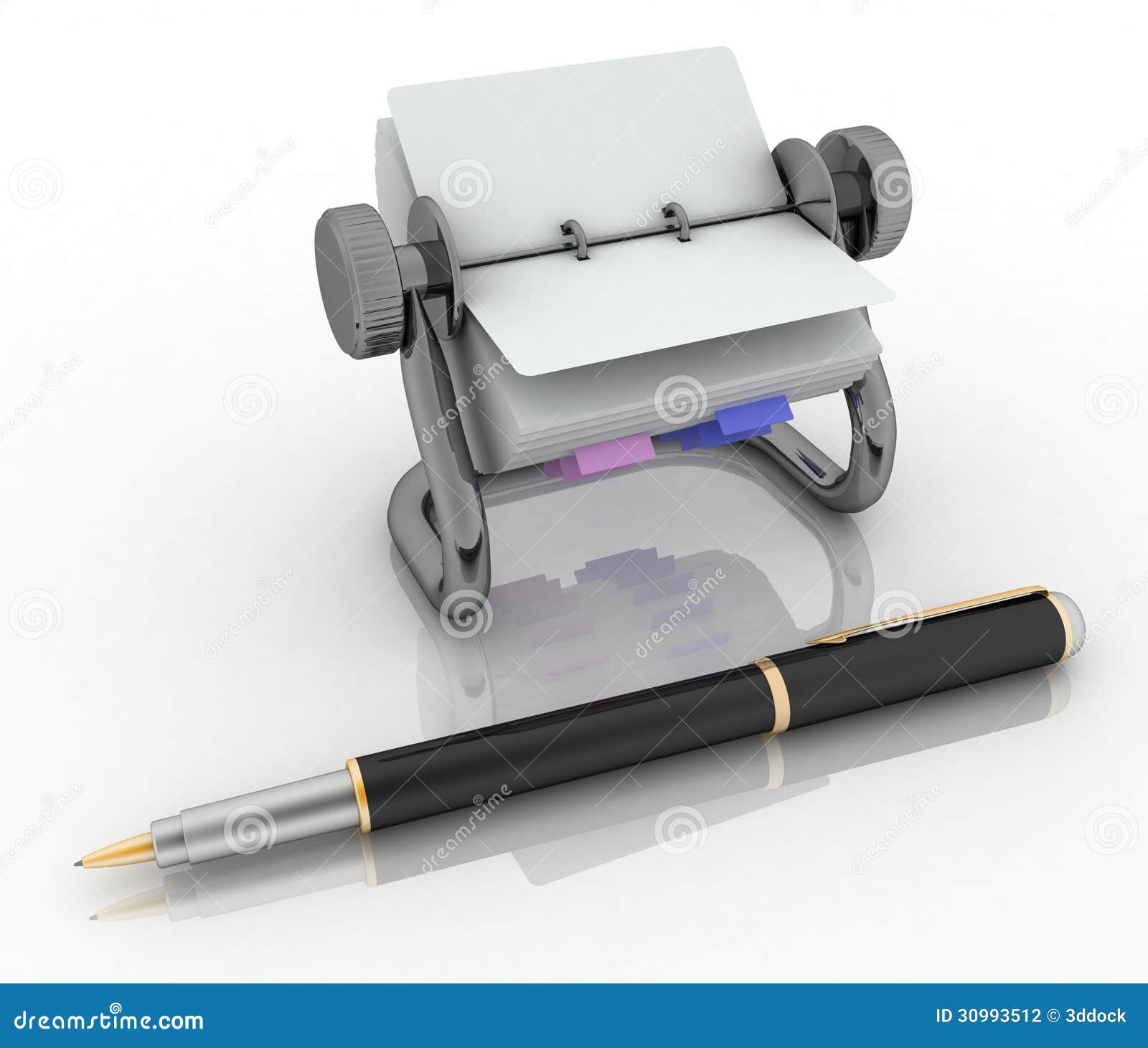 Rotary Card Address and Pen Stock Illustration Illustration of order