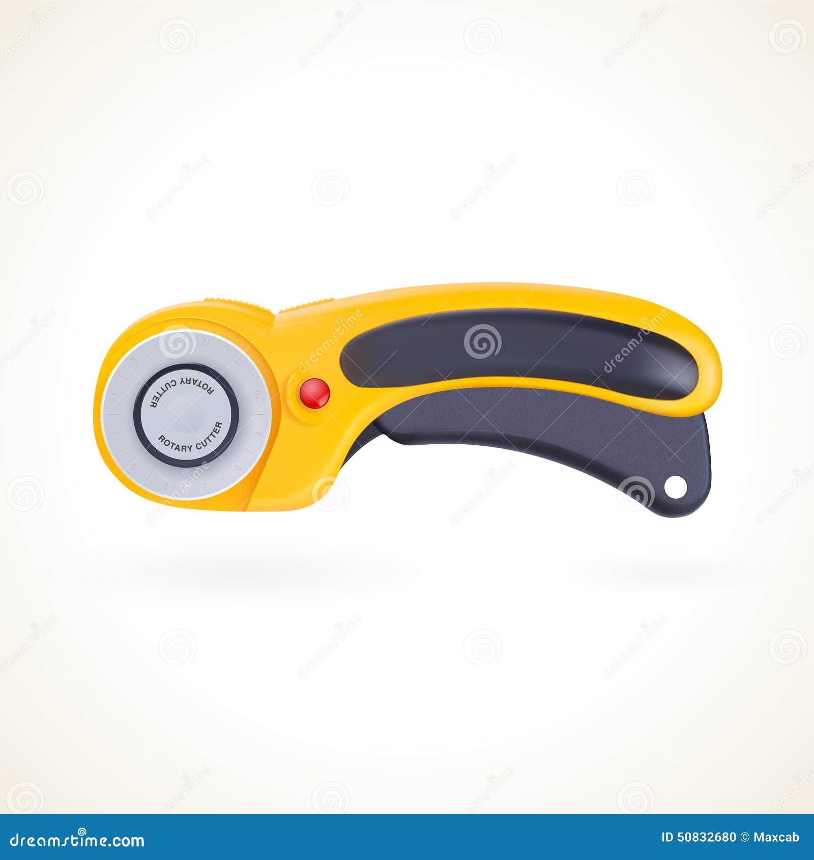 Rotary Cutter for Patchwork and Quilting, Knife for Fabric Stock Vector