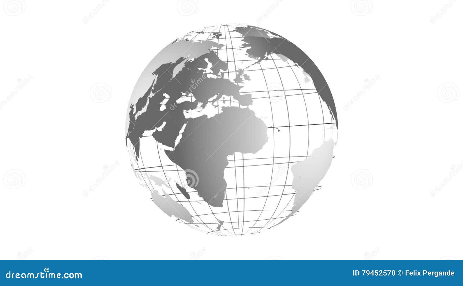 Rotating globe animation stock footage. Video of full - 79452570
