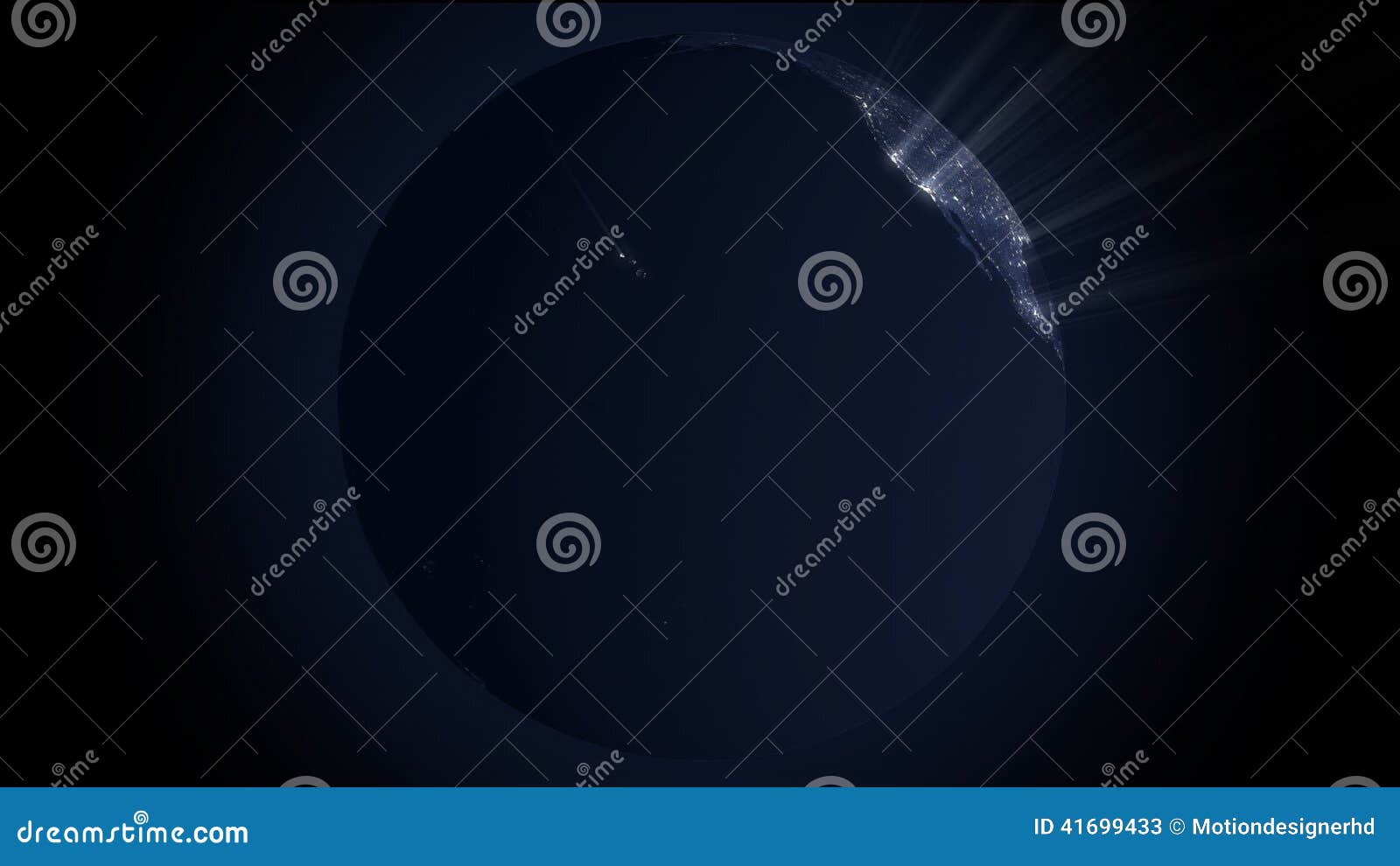 Rotating Globe at Night with Ray of Lights (Loop) Stock Video Video of blue, animation 41699433