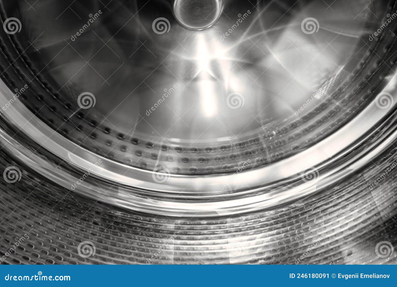 Rotating Steel Drum of a Washing Machine Stock Image Image of shiny