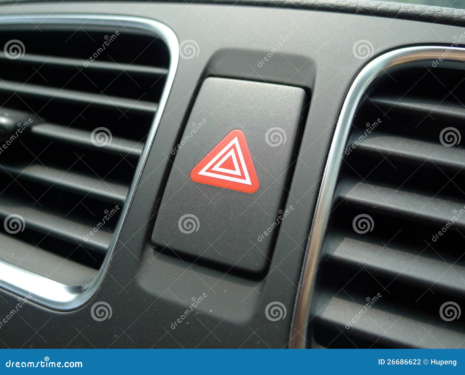 Rote Gefahrleuchte im Auto stockfoto. Bild von sonderkommando