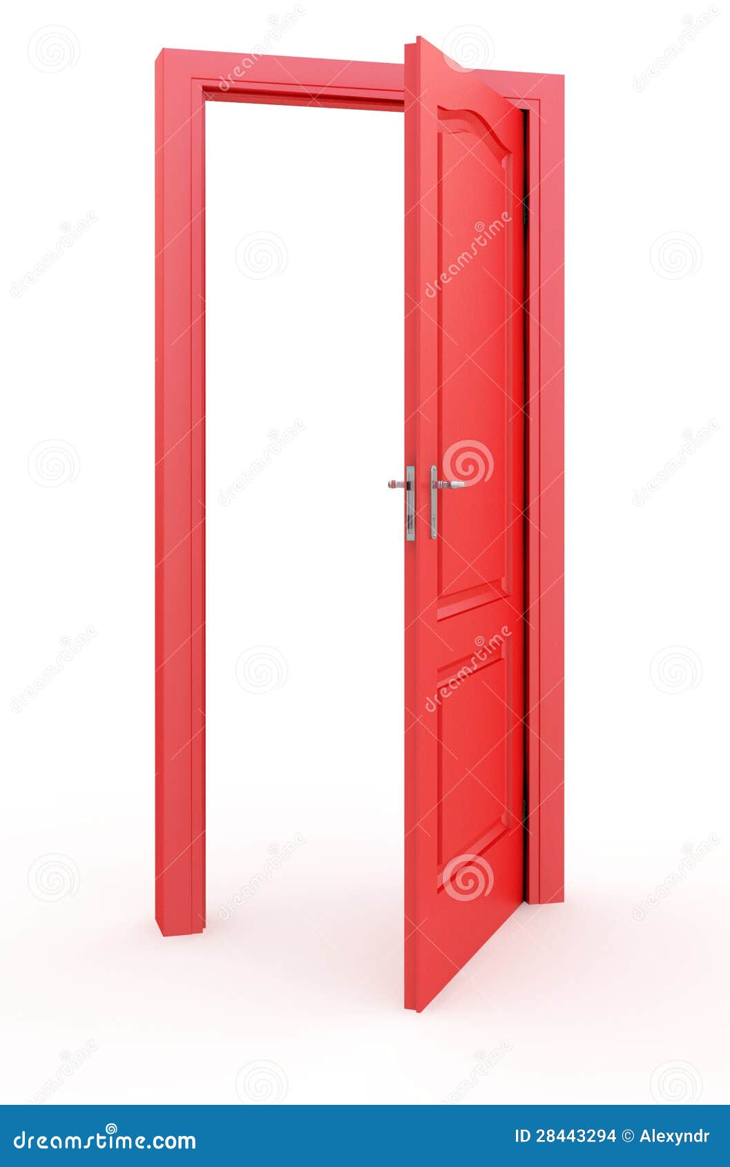 Rote Offene Turen Stock Abbildung Illustration Von Rote