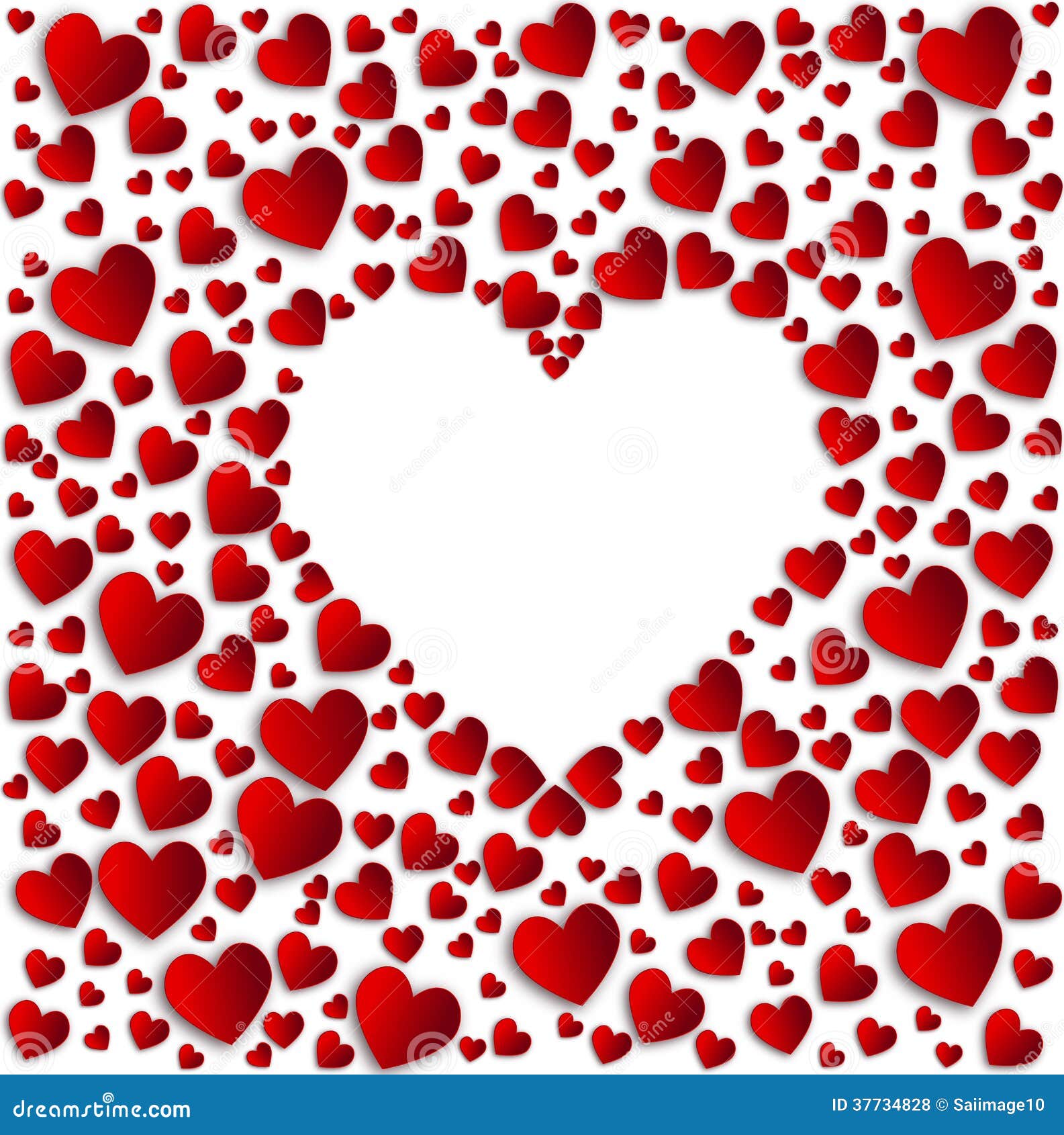 Rote weiße Herzen stock abbildung. Illustration von massage - 37734828