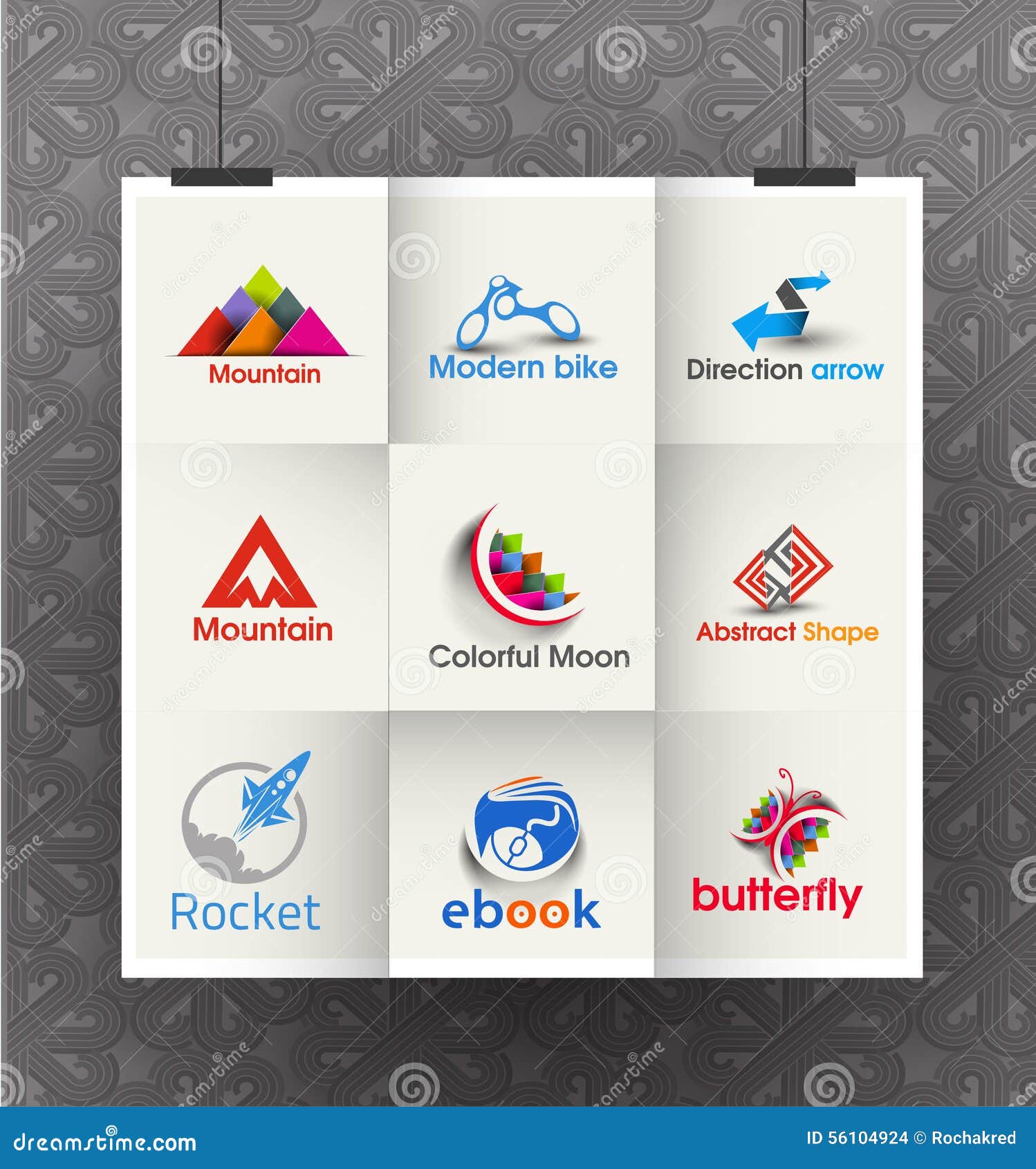 Roter Kreis Mit Blau Windt Sich Zeichen Vektor Abbildung