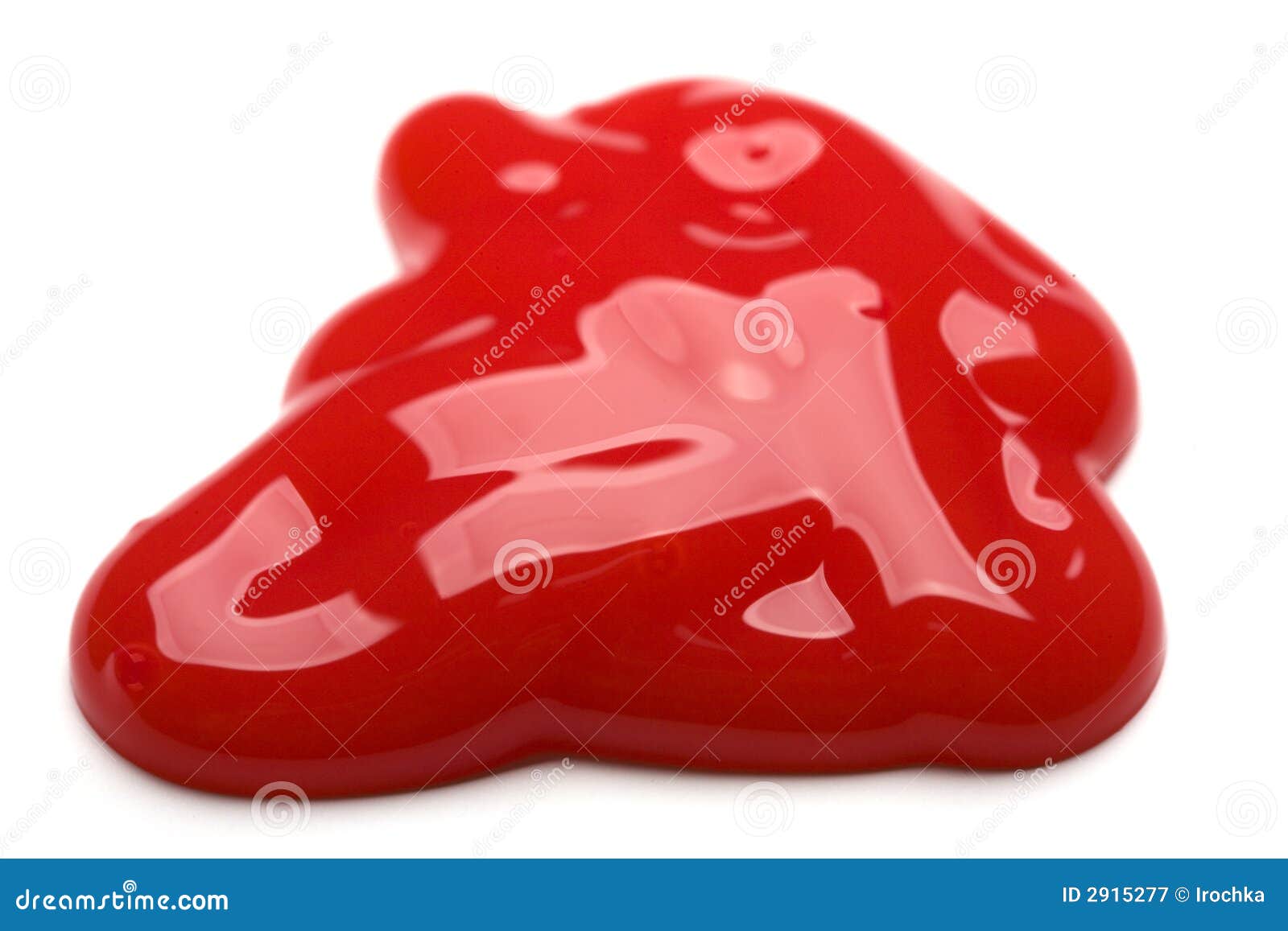 Roter Lack-Klecks auf Weiß stockbild. Bild von klacks - 2915277