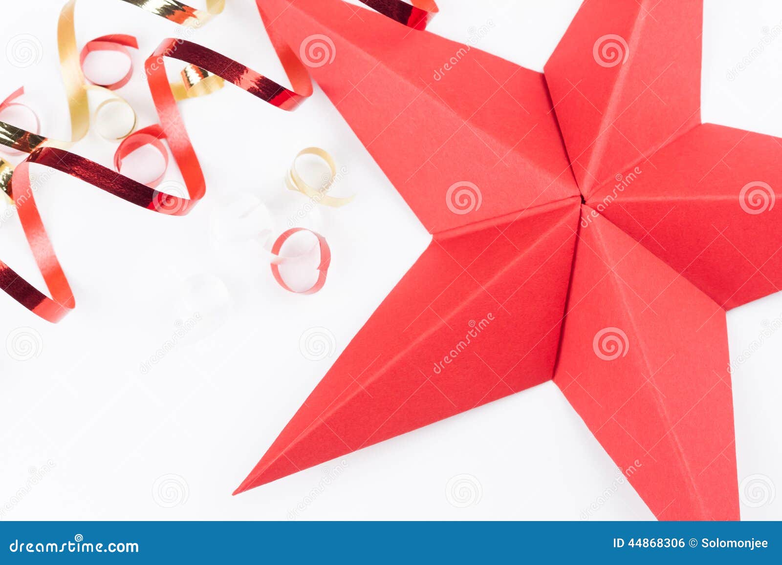 Roter Origami Weihnachtsstern Stockfoto Bild Von Jährlich